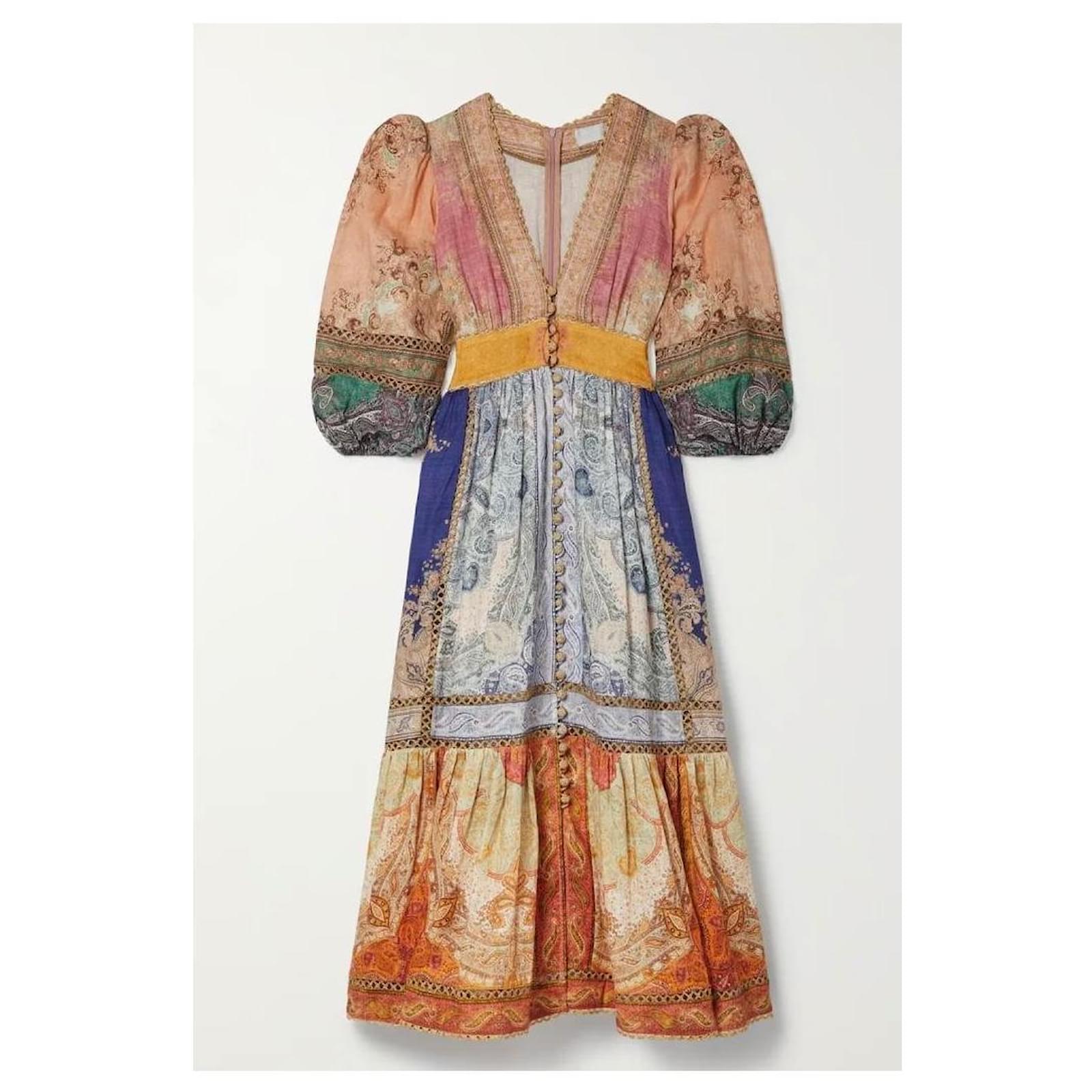 Zimmermann Zimmerman Linen Dress Size 1 Multiple colors ref.2586635 - Joli  Closet