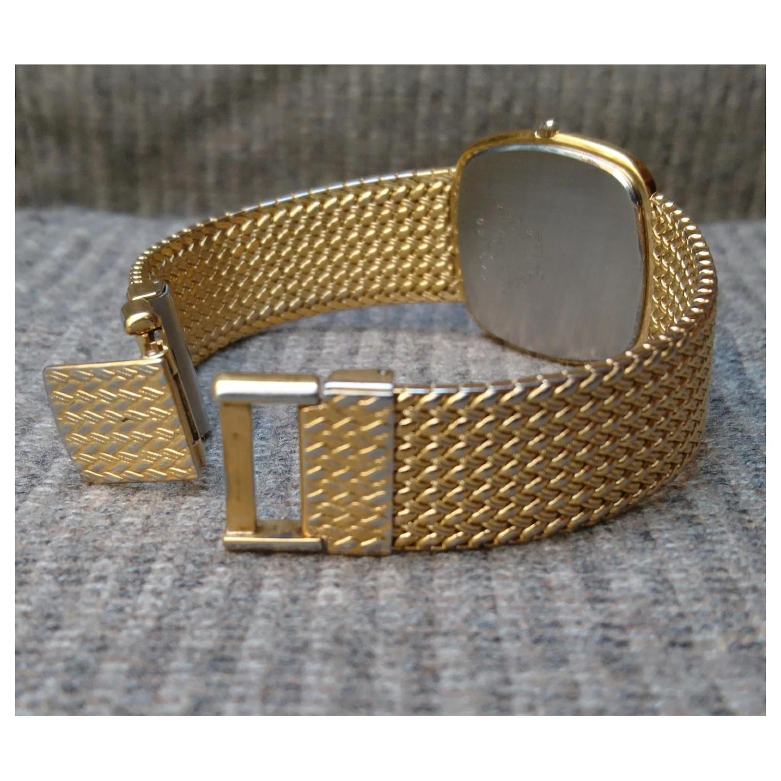 Relógio de quartzo retrô banhado a ouro Seiko Dolce ref. 8N40-5040