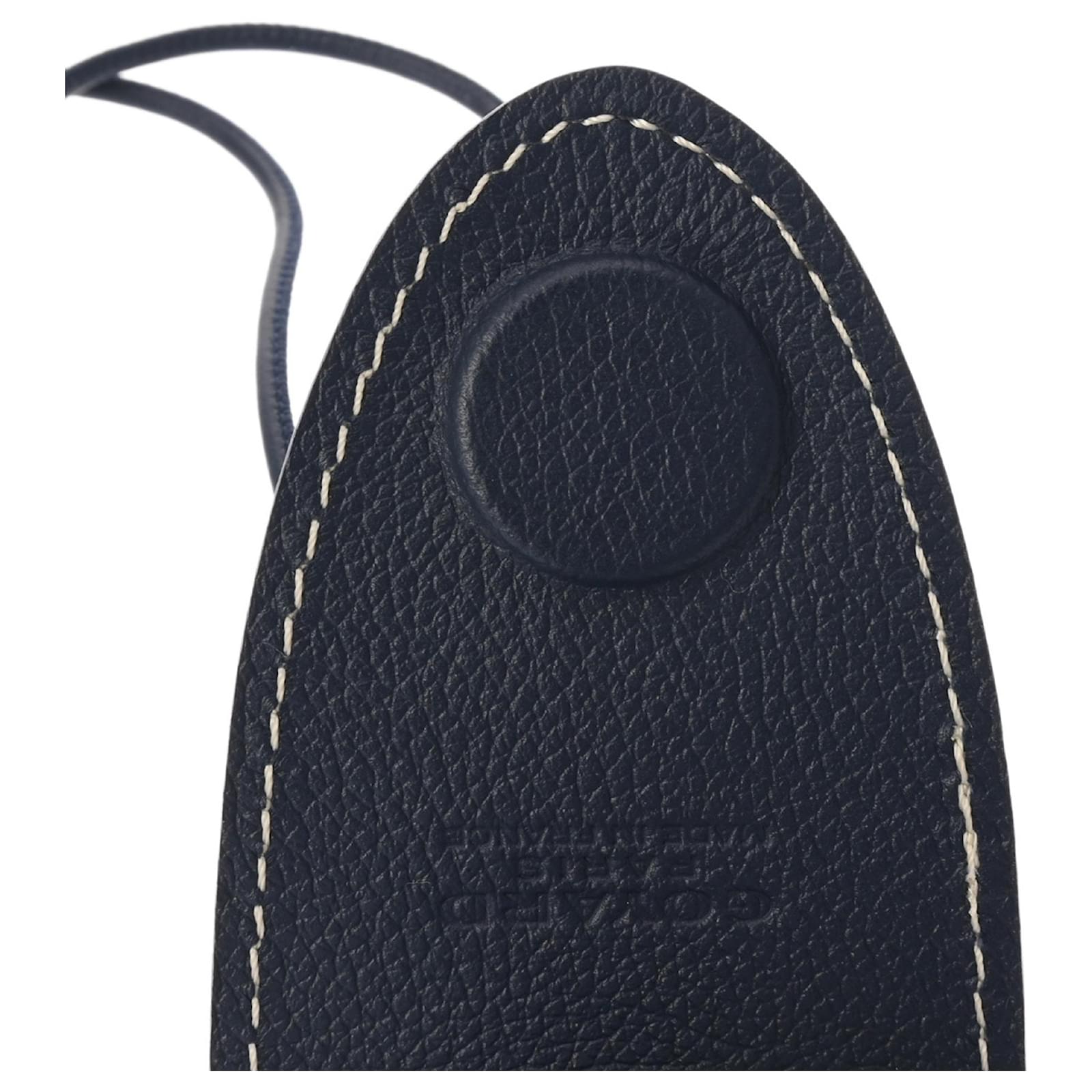 Goyard Universal Bag Clip in Navy Leather Navy blue ref.JC2586812