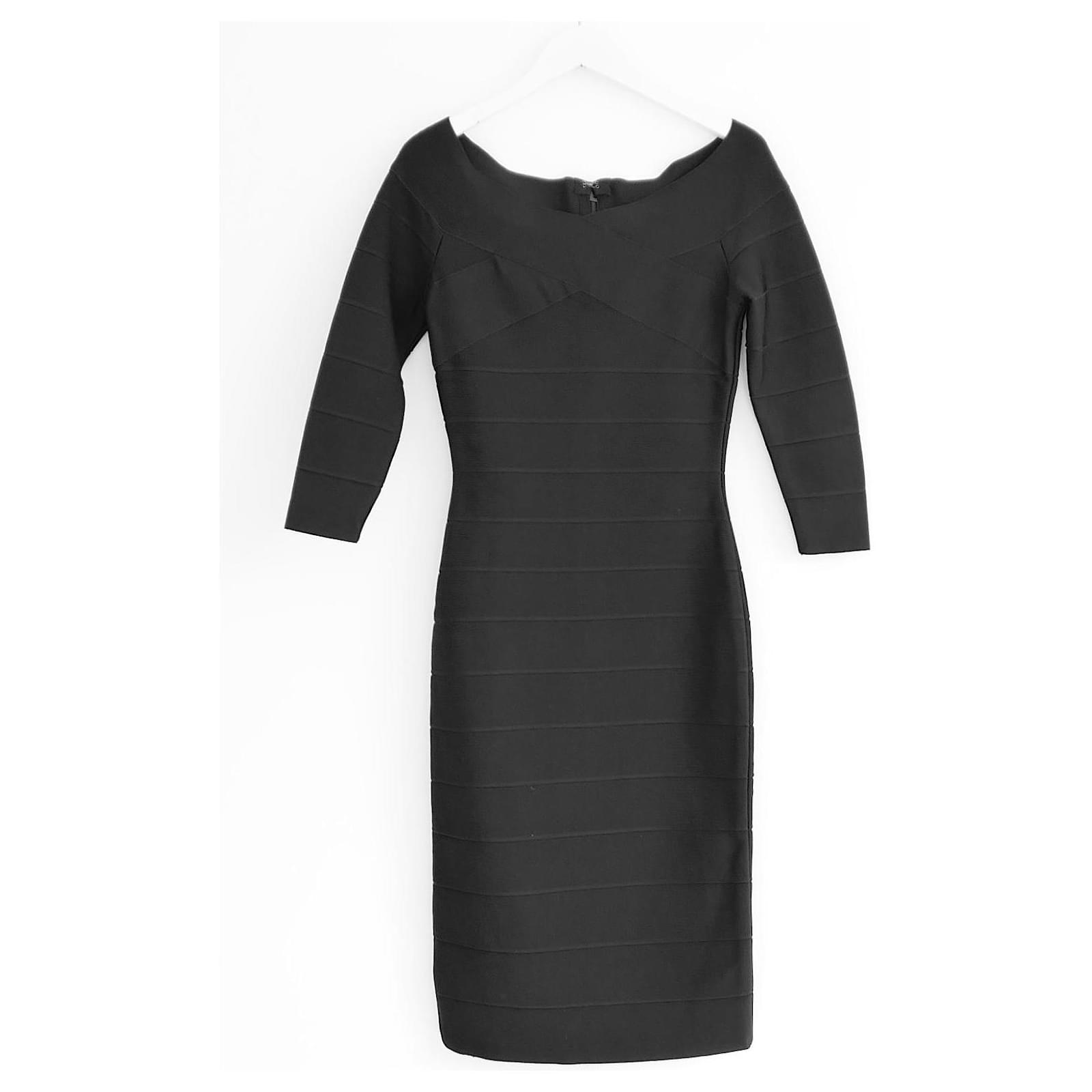 Herve Leger Black Sweetheart Neck Bandage Dress Synthetic ref.2589160 - Joli Closet Herve Leger Black Sweetheart Neck Bandage Dress Synthetic ref.2589160 - Joli Closet