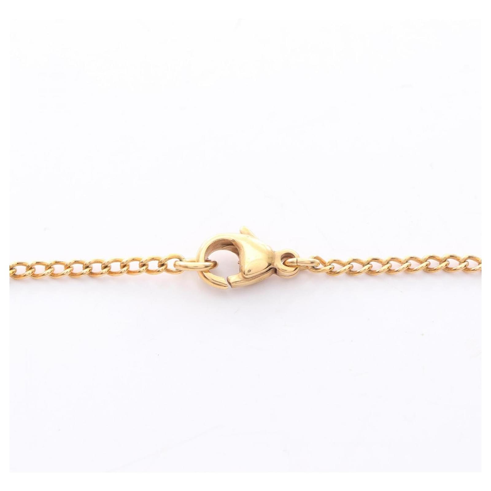 CHANEL Coco Mark Necklace Black Golden Gold-plated ref.JC2590355