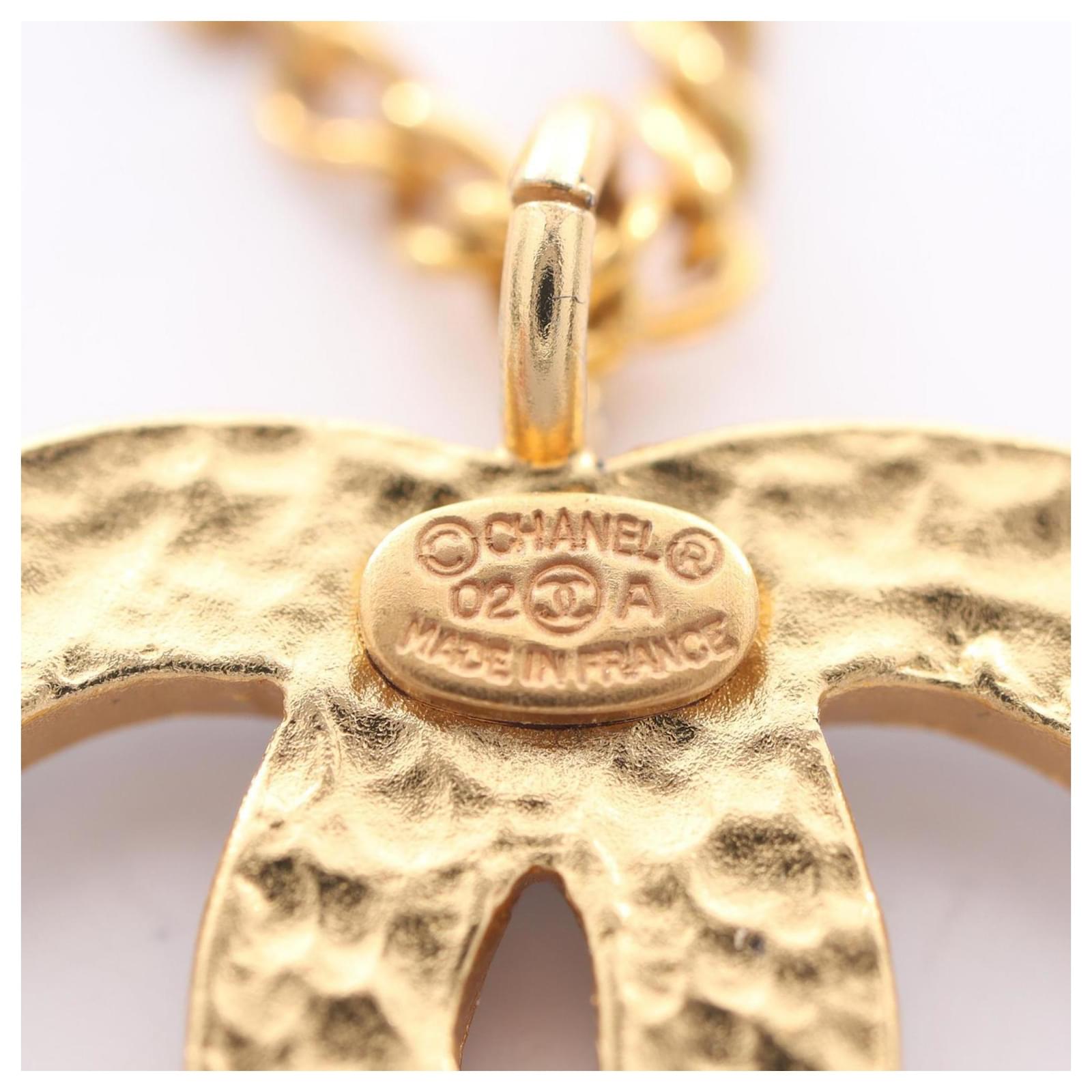 アクセサリー CHANEL Coco Mark Golden CHANEL Coco Mark Necklace Black Golden Gold-plated ref.JC2590355