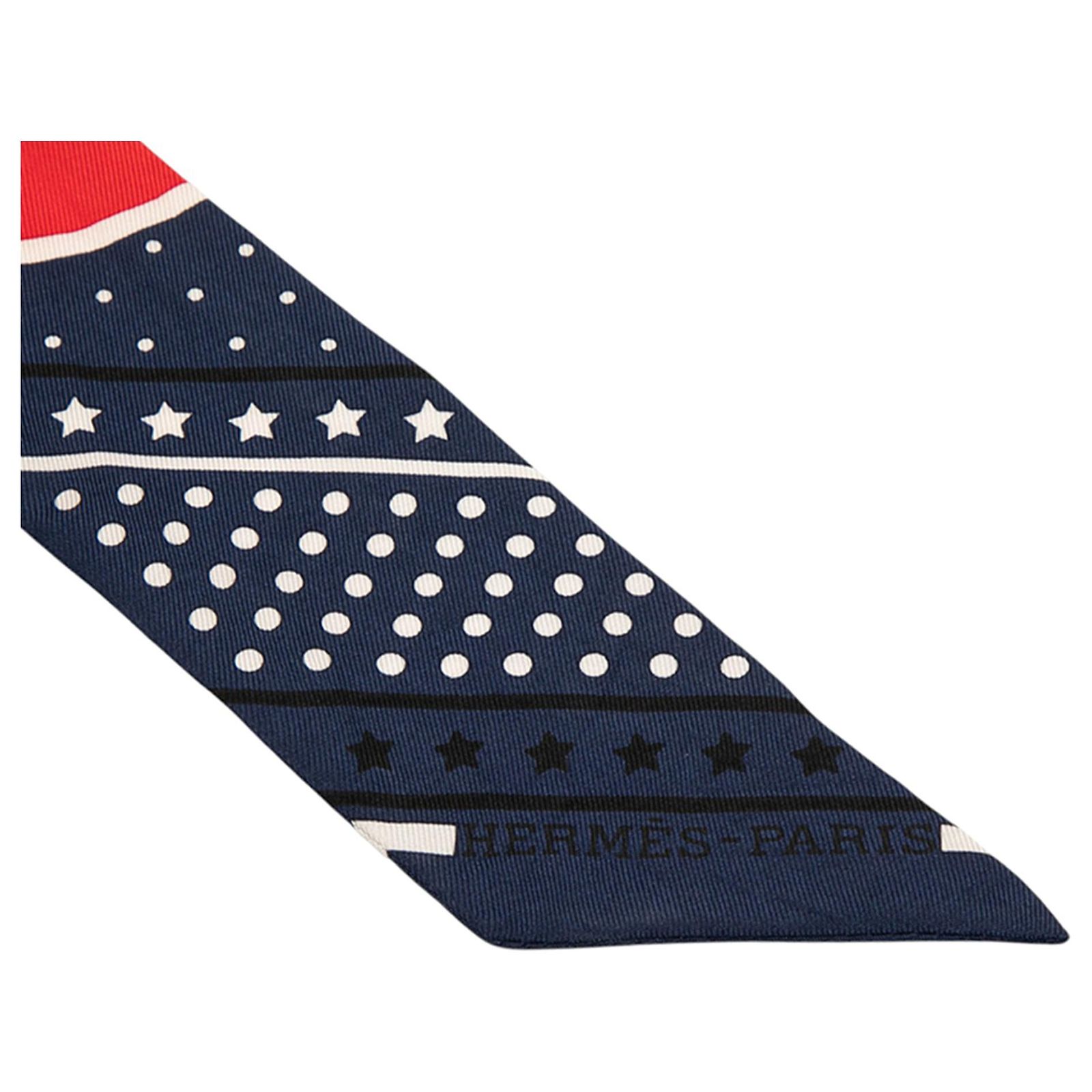 Hermès Red Les Flacons Bandana Silk Twilly Cloth ref.JC2592617 