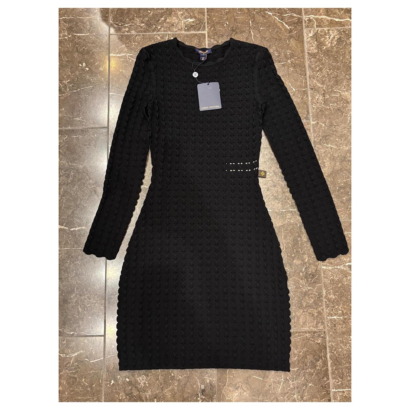 Louis Vuitton Black Dress S Viscose ref.2593075