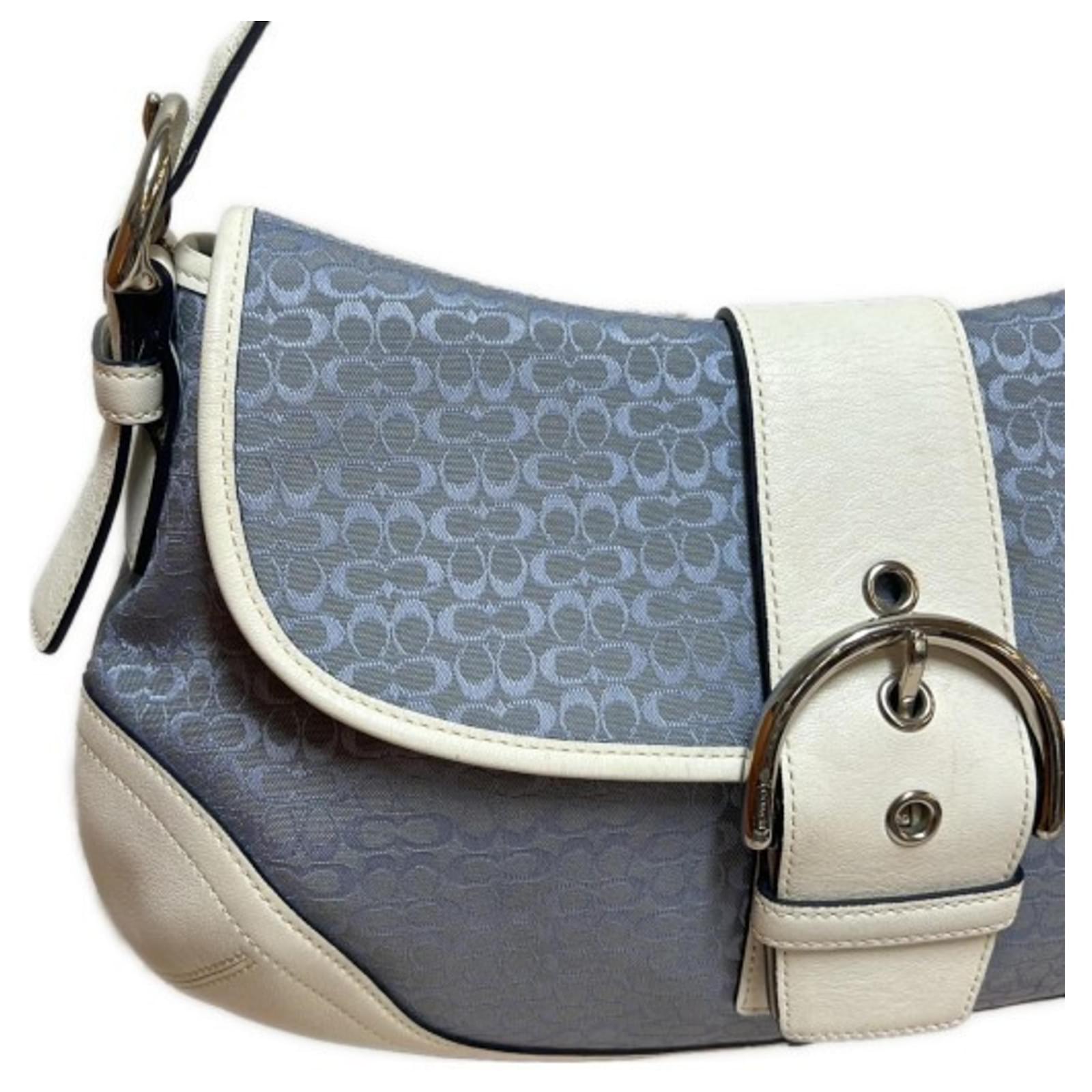 ショルダーバッグ coach signature mini Soho Shoulder bag COACH SOHO MINI SIGNATURE MONOGRAM LOGO BLACK TOP HANDLE SHOULDER