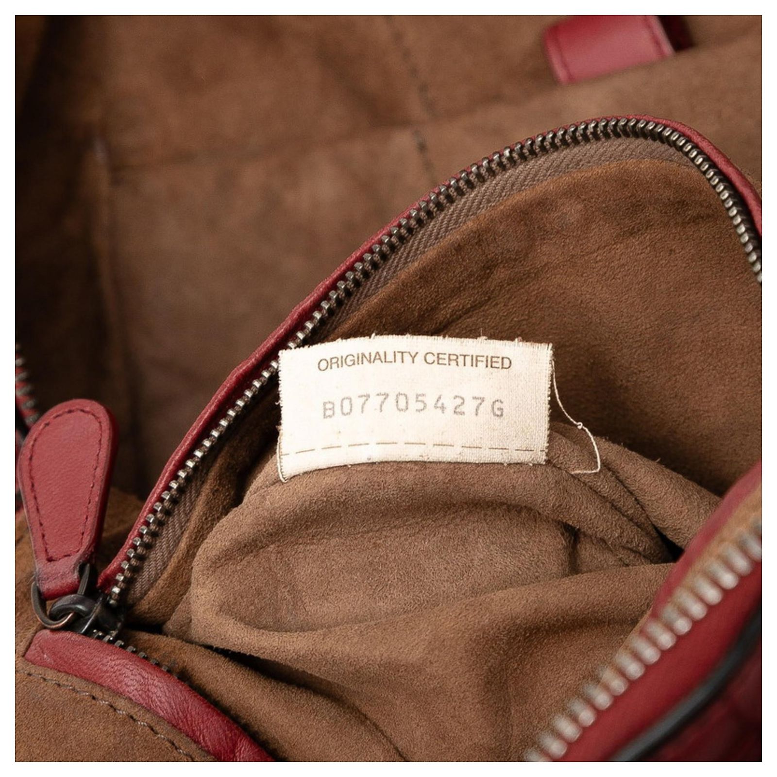 BOTTEGA VENETA Red Leather Intrecciato Backpack Buy Bottega Veneta Burgundy Classic Medium Intrecciato  main image 2