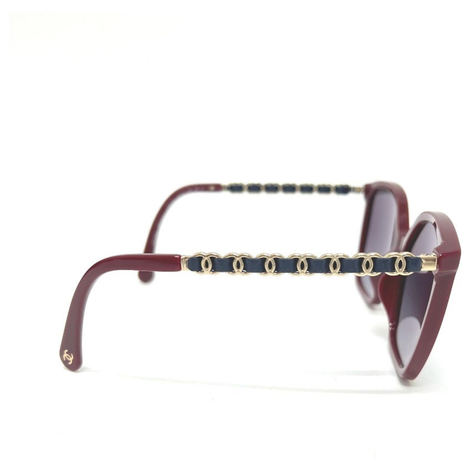 CHANEL COCO Mark Sunglasses metal Silver CC Auth 178795V CHANEL Sunglasses: Shield Sunglasses, metal — Fashion | CHANEL main image 4