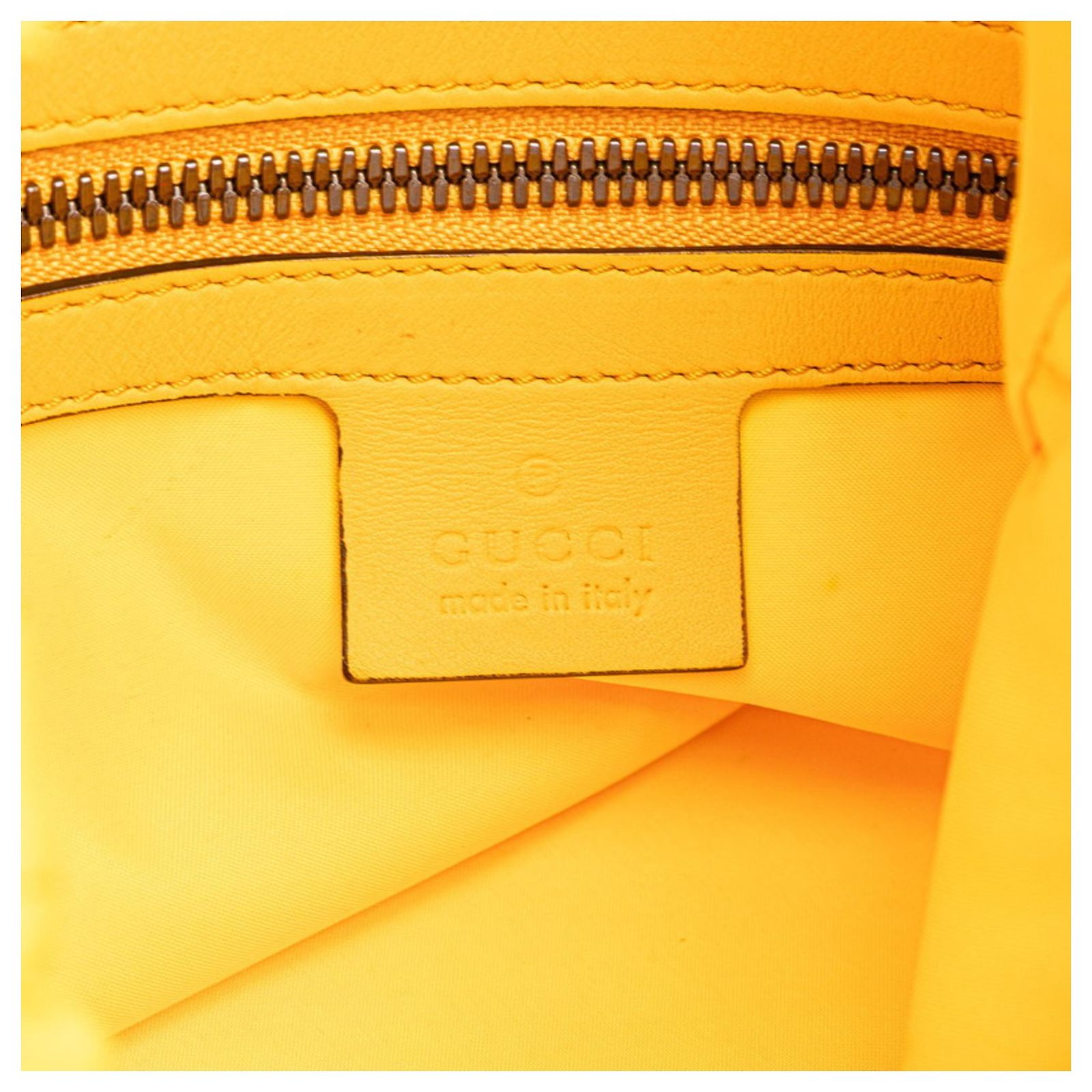 Gucci Toriko Drawstring Cube Backpack Nap Sac Yellow Blue Nylon Leather Gucci Yellow GG Nylon Off The Grid Large Drawstring Backpack  main image 4
