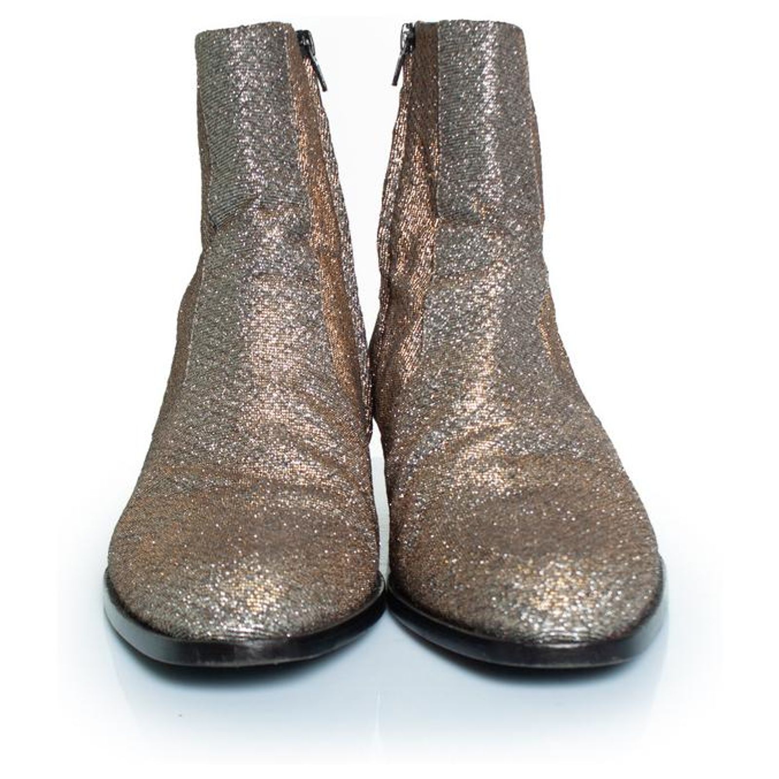 Saint Laurent Glitter Wyatt boots viper night fw16 Golden  display picture 3