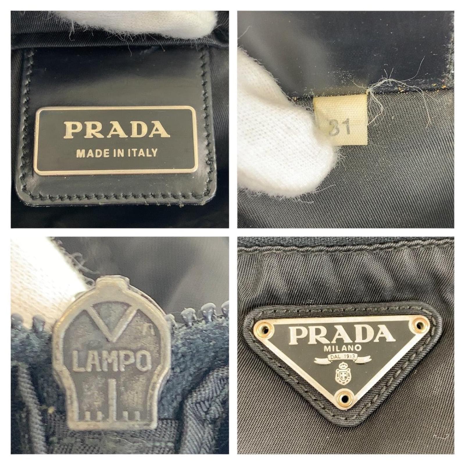 Prada Nylon Tessuto Triangle Logo Shoulder Bag Black ref.2603976