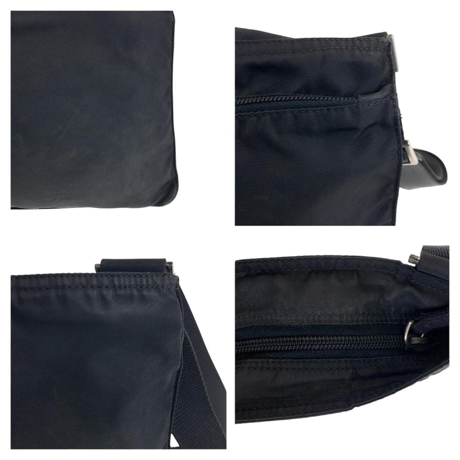 Prada Nylon Tessuto Triangle Logo Shoulder Bag Black ref.2603976 Prada Nylon Tessuto Triangle Logo Shoulder Bag Black ref.2603976