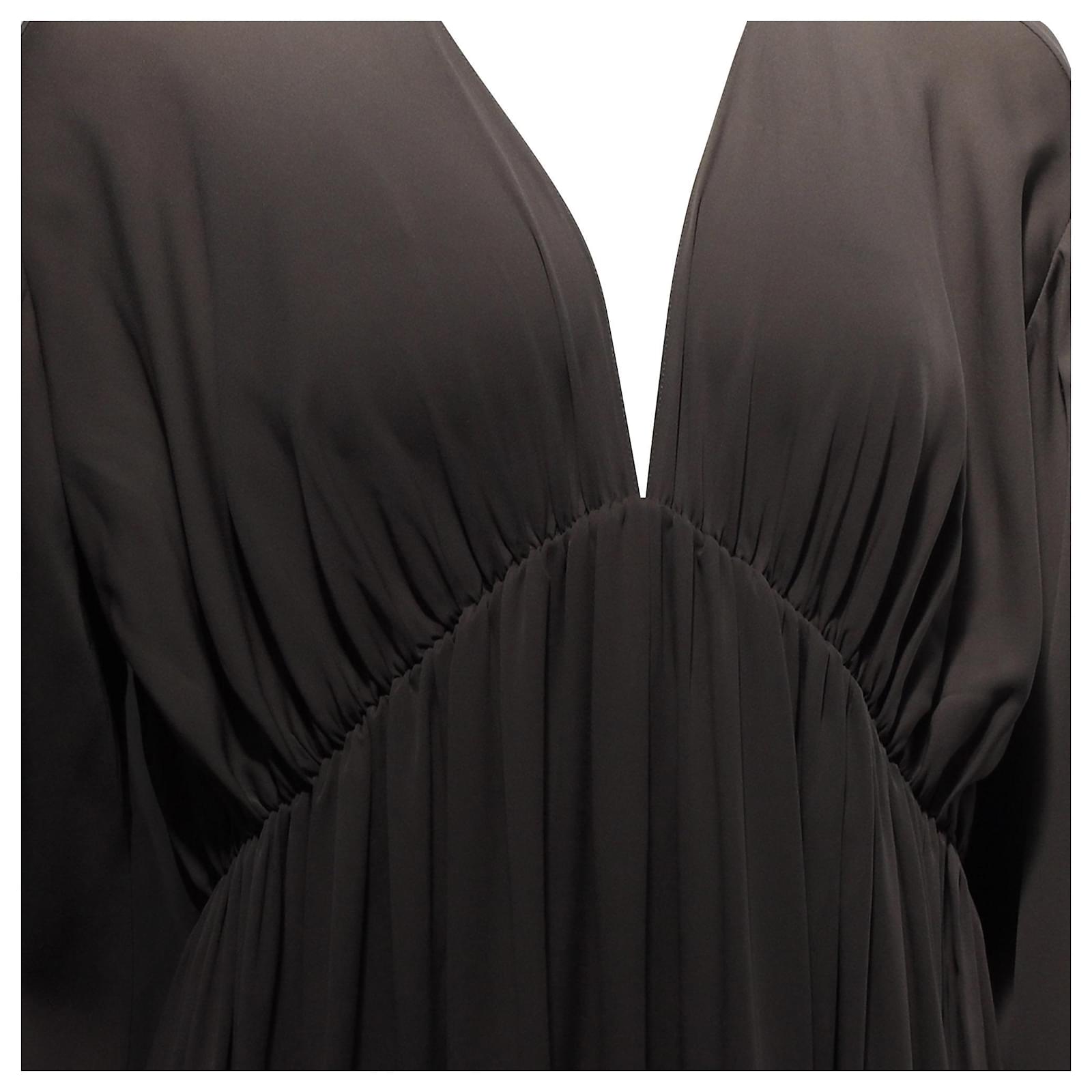 the row brown dress Oiva Dress Brown – The Row