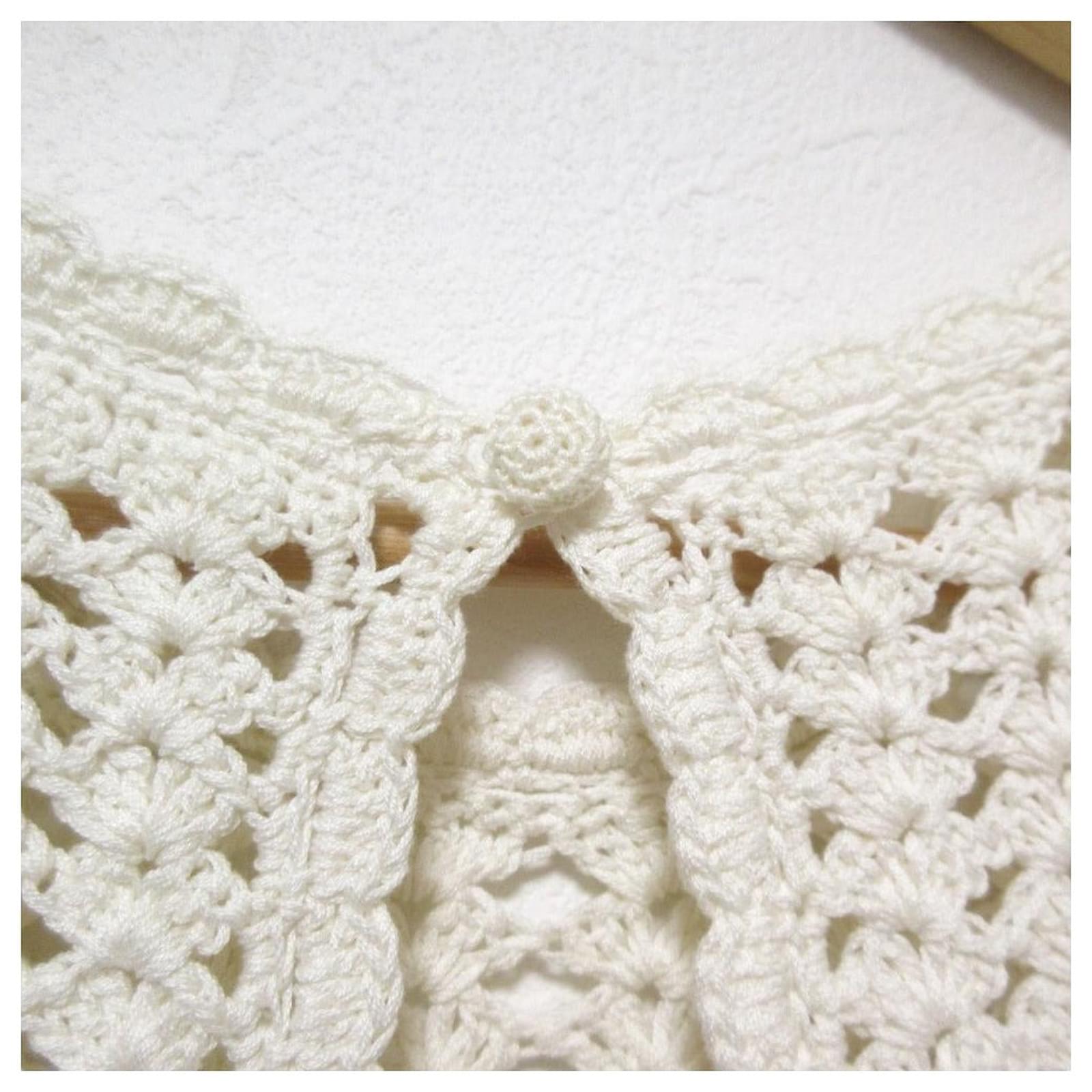 Prada Crochet Lace Dress White Eggshell ref.2609958 - Joli Closet Prada Crochet Lace Dress White Eggshell ref.2609958 - Joli Closet