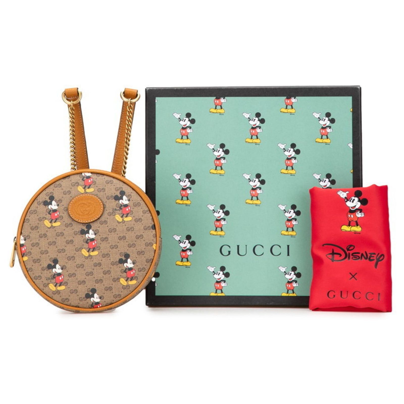 GUCCI Micro GG Supreme Disney Chain Mini Backpack PVC Beige 603730 Auth am9593M GUCCI Micro GG Supreme Disney Collaboration Backpack PVC  main image 3