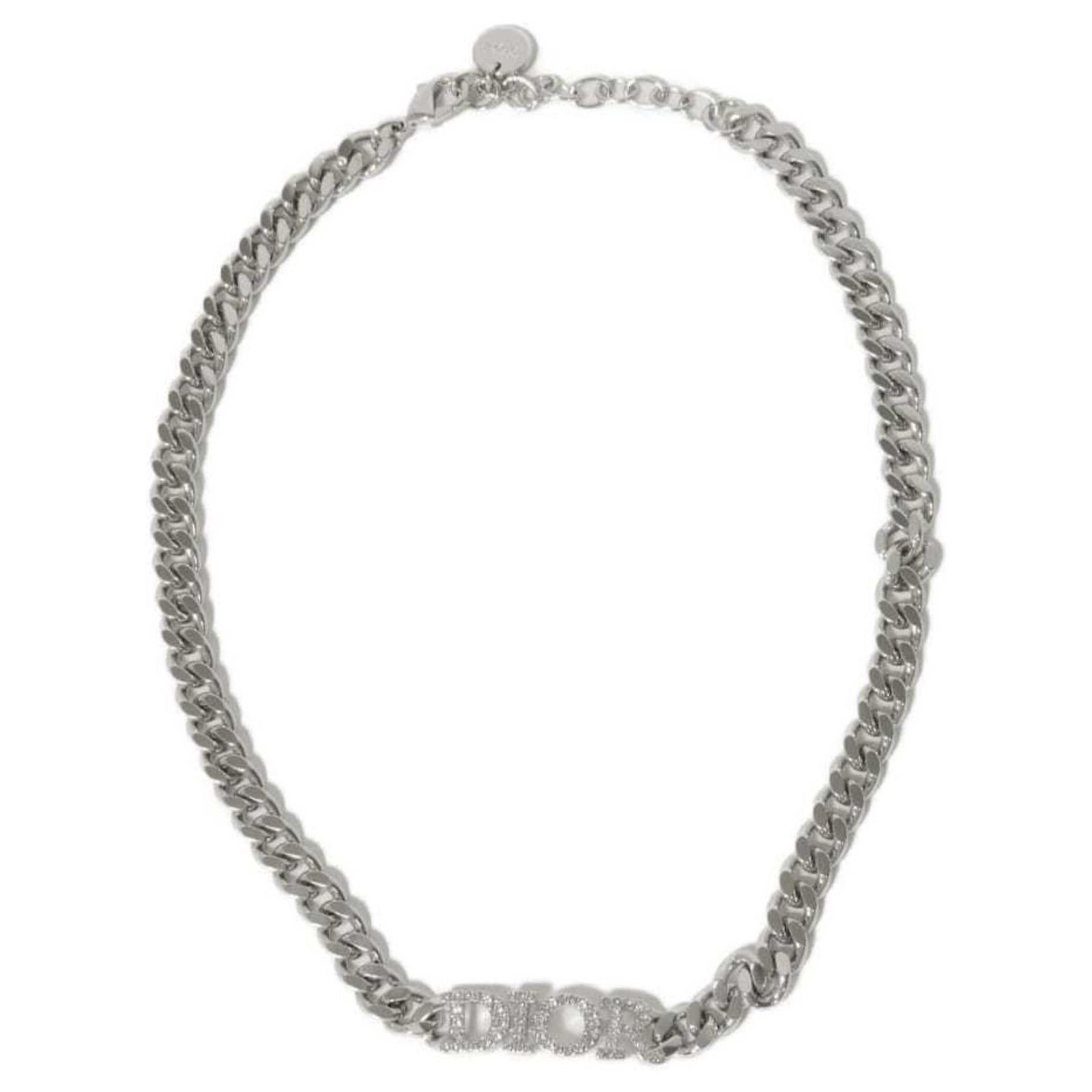 Christian Dior Dior Evolution Choker Necklace Silvery Metal ref 