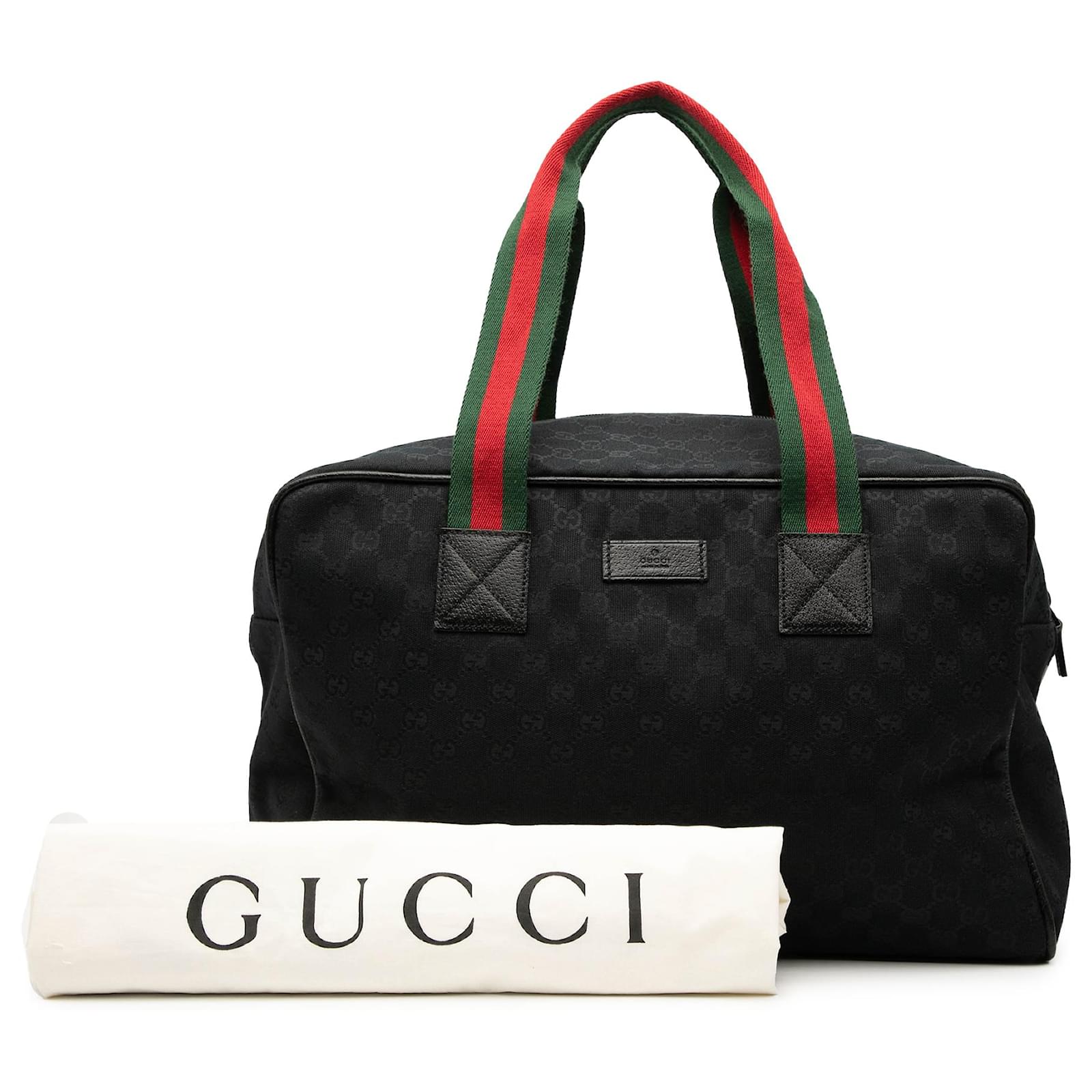 Gucci Black GG Canvas Web Travel Bag Cloth Cloth ref.JC2614579