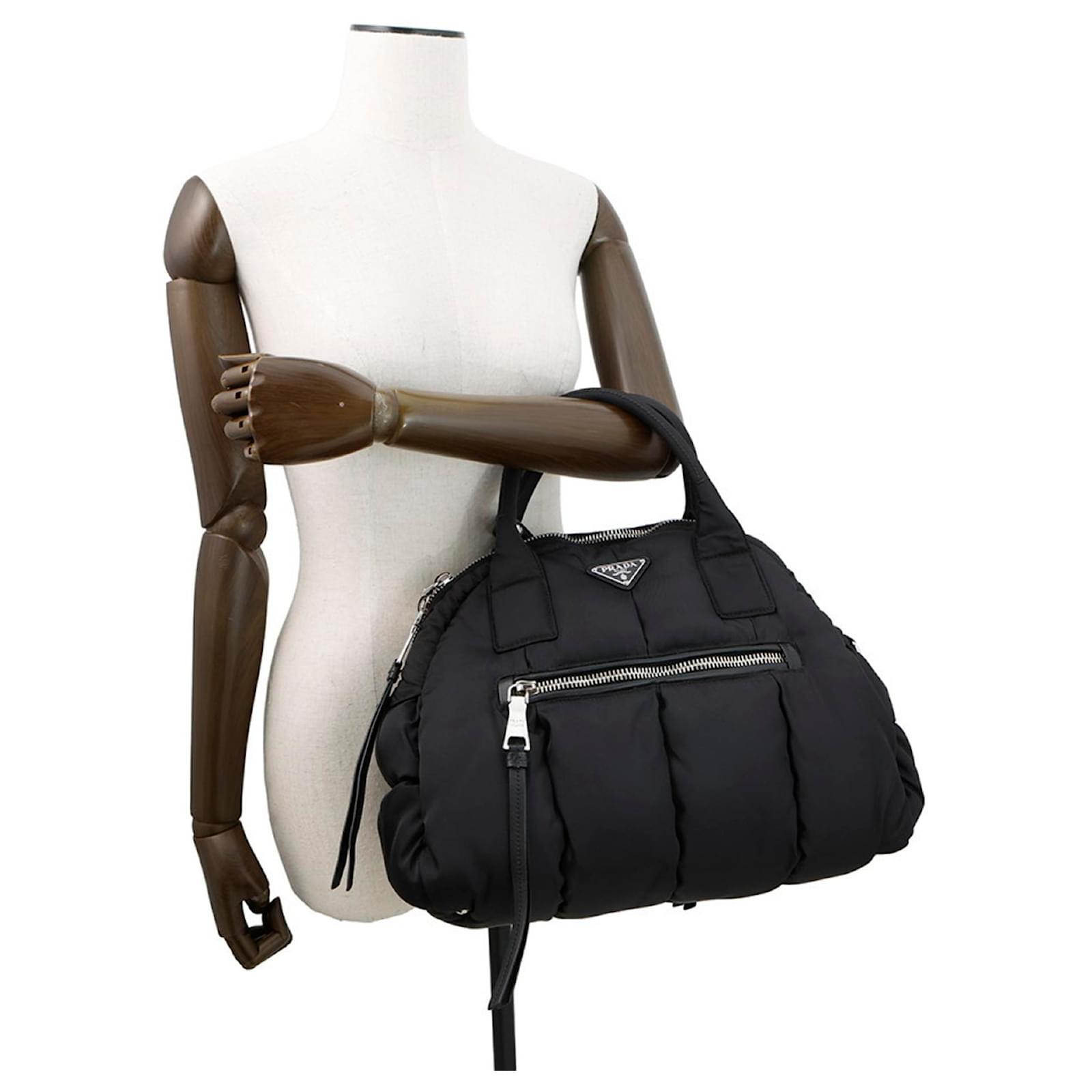 Prada Tessuto Bomber Nylon Handbag Black ref.JC2615065 (Sold