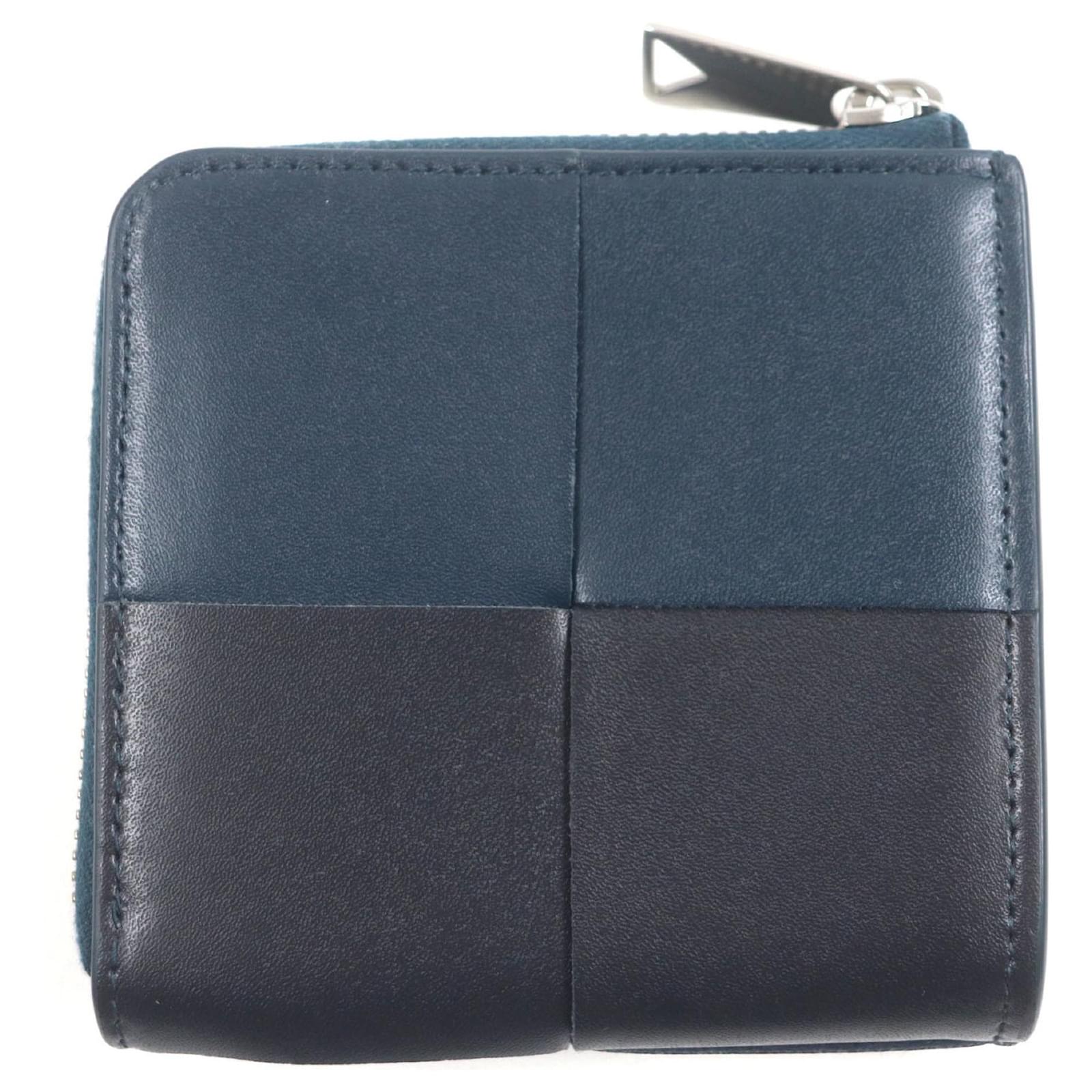 BOTTEGA VENETA 小銭入 ダークネイビー（箱・説明書・保証書付） ボッテガ・ヴェネタ(BOTTEGA VENETA) 二つ折り 小銭入れ・コインケース