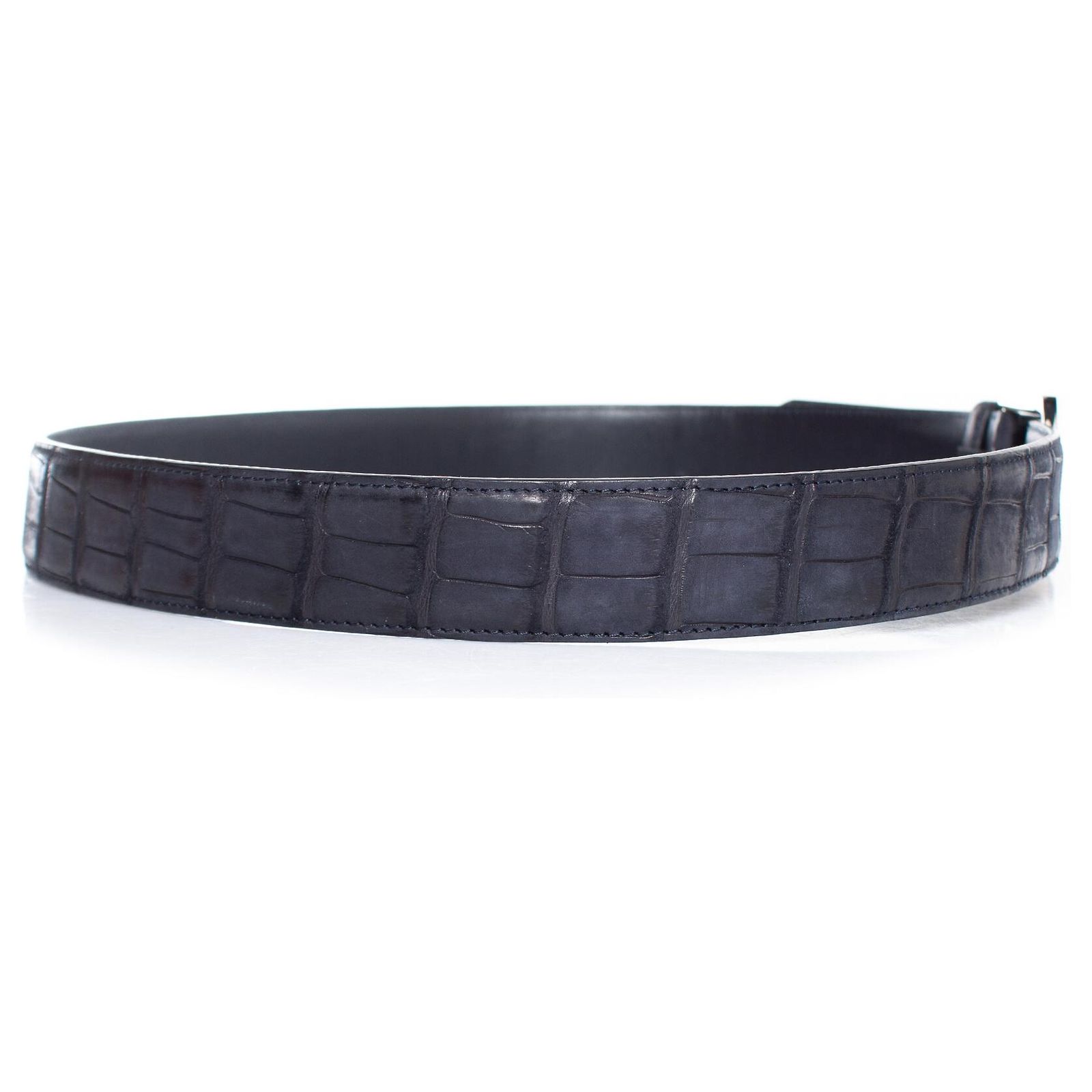 Loro Piana Alligator belt in blue leather ref.2615805 - Joli Closet