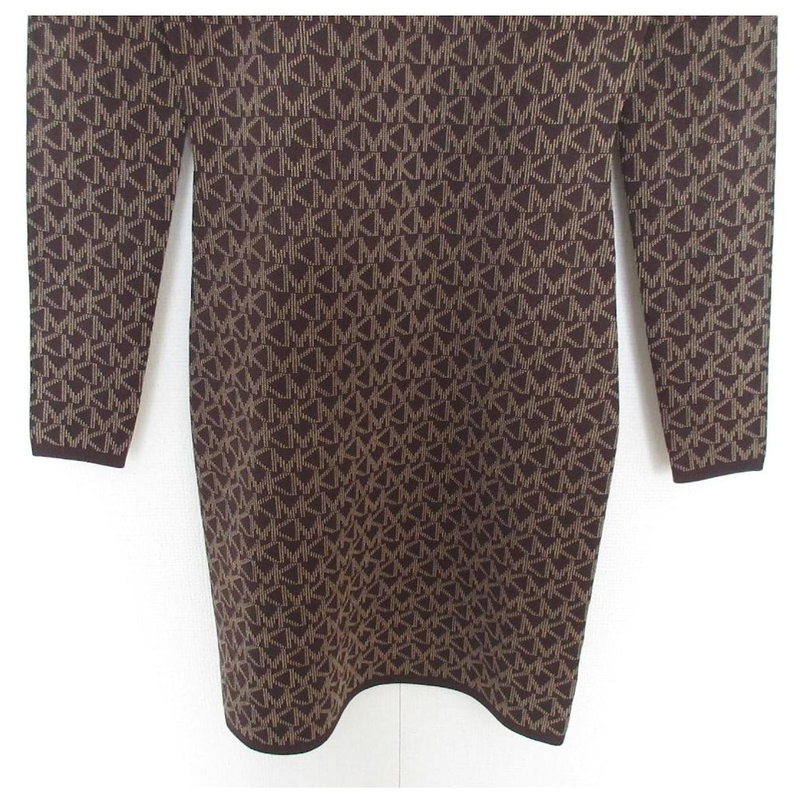 Michael Michael Kors MK Signature Knit Dress Brown ref.2615968 - Joli Closet