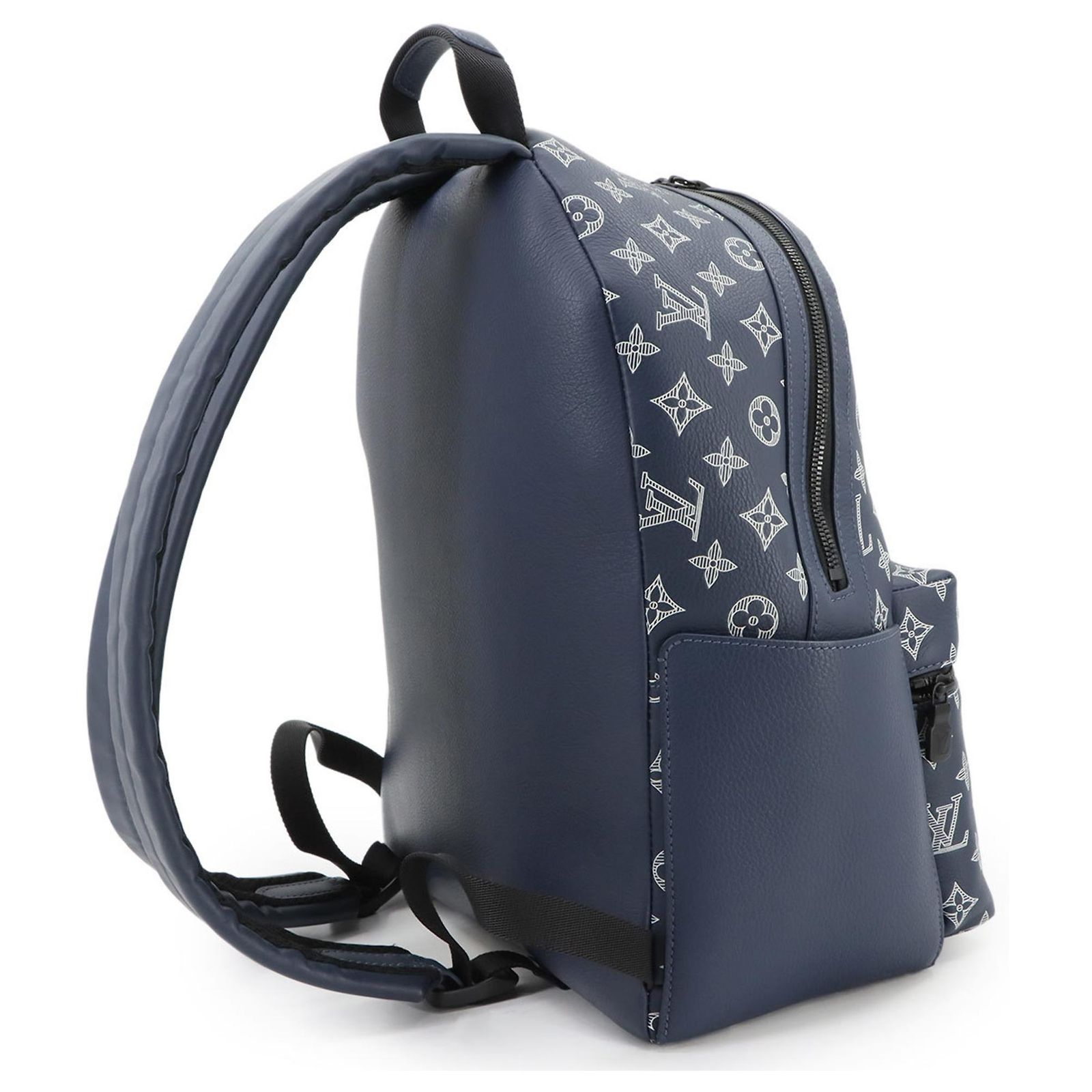 Louis Vuitton Monogram Shadow Discovery Backpack PM Leather Navy Louis Vuitton Monogram Shadow Discovery Backpack PM Leather  main image 2