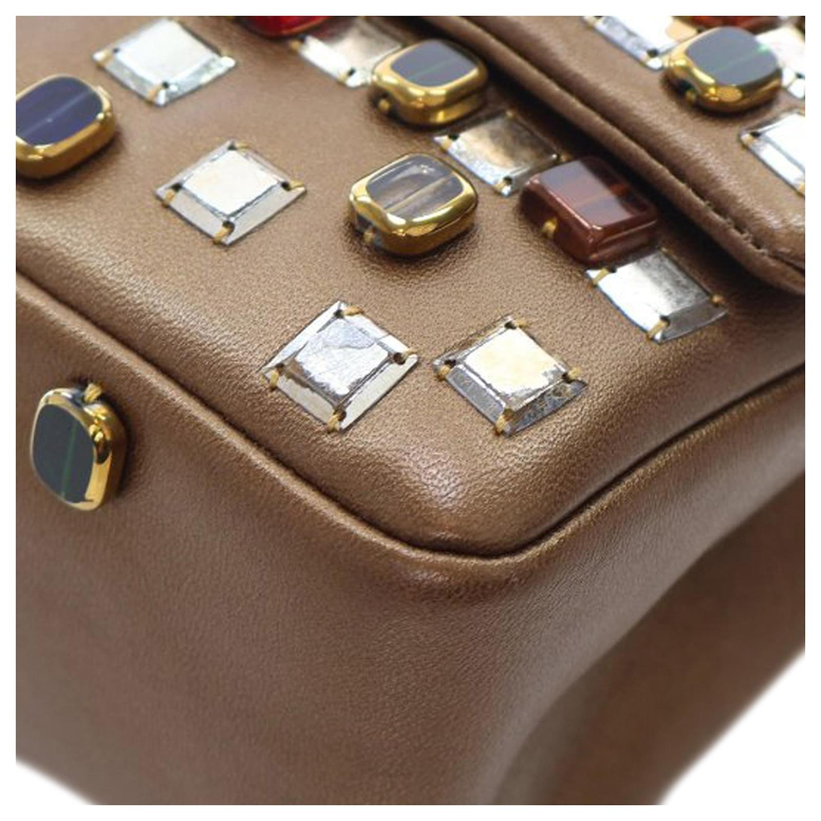 Chanel Brown Paris Byzance Gripoix Bijoux Reissue 2.55 Calfskin