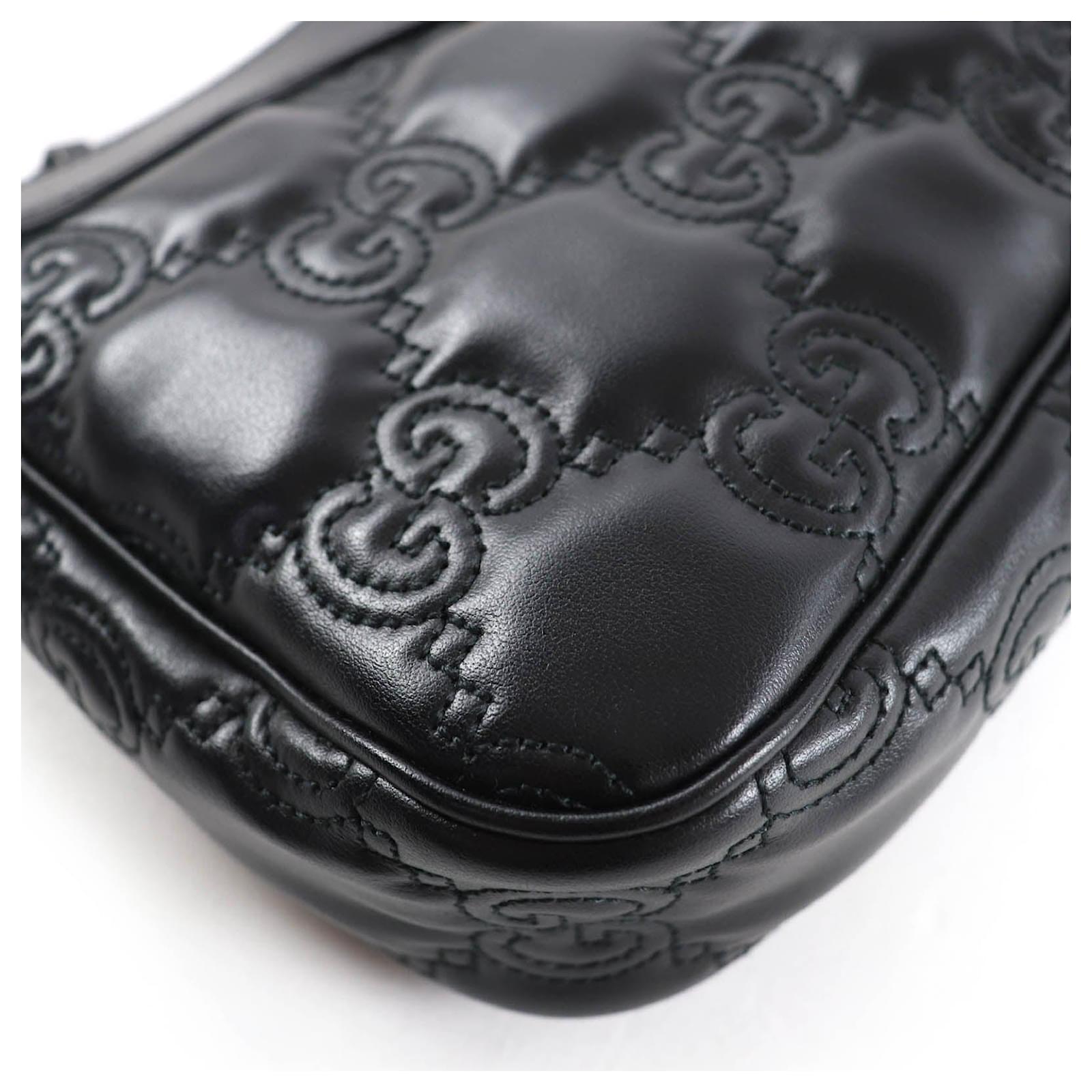 Gucci GG Matelasse 2way Leather Handbag Black ref.2622313 - Joli