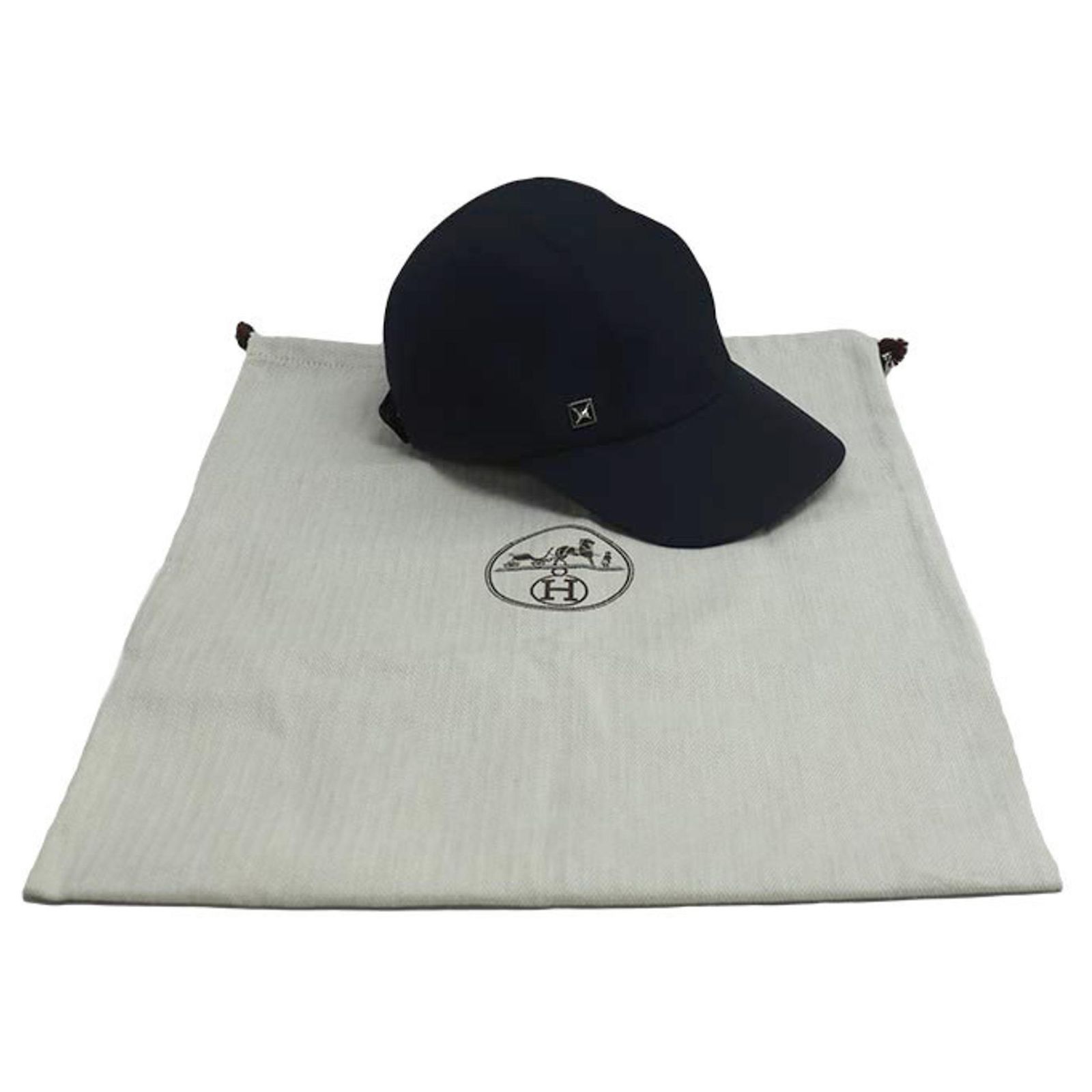 Hermes Casquette Davis Dot Medor Serie Cotton Cap57 Hermès Casquette Medor Poix de Davis Hermes en Marine Coton  main image 3