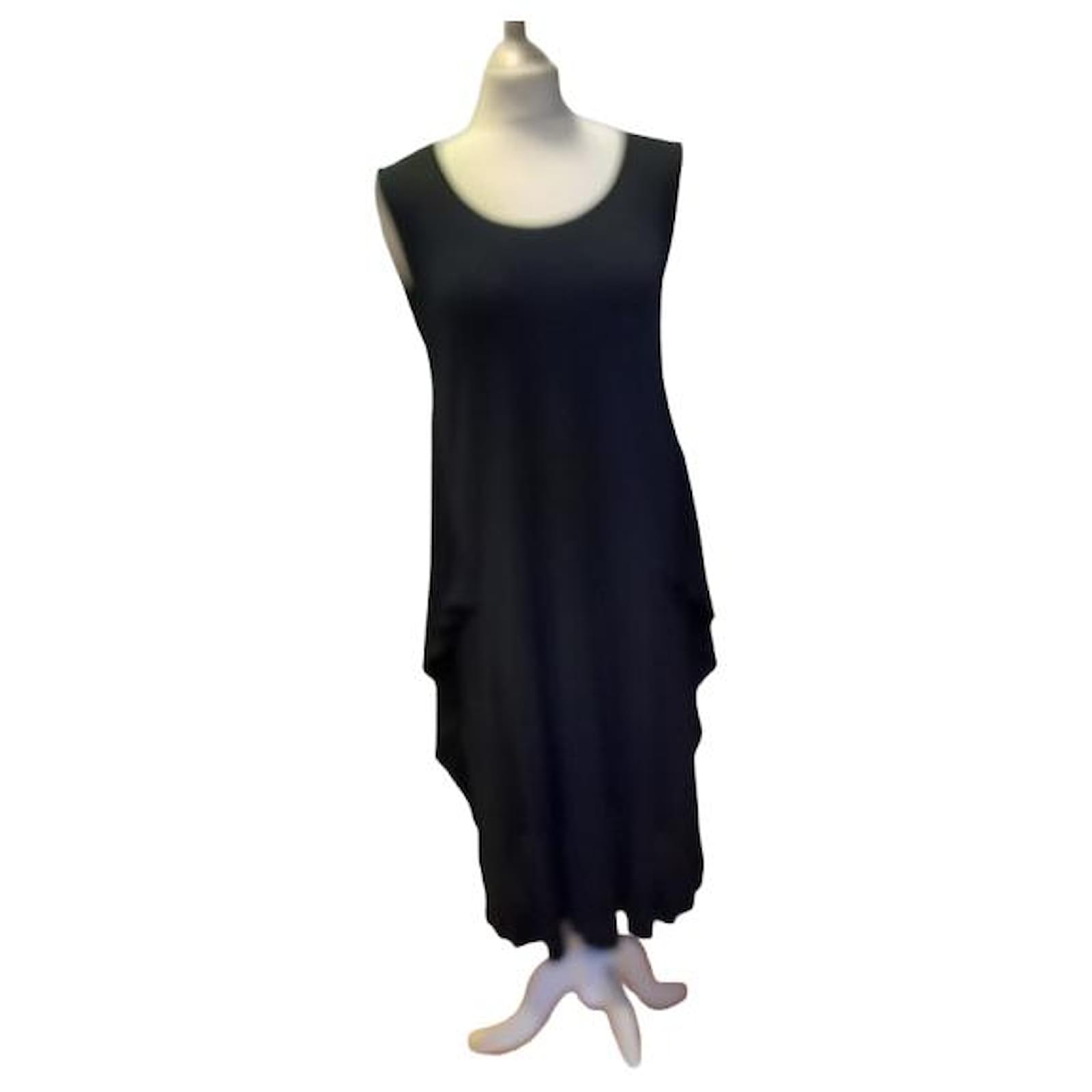 100% Viscose Fuzzi Black Sleeveless Black Dress Synthetic ref.2625136 -  Joli Closet