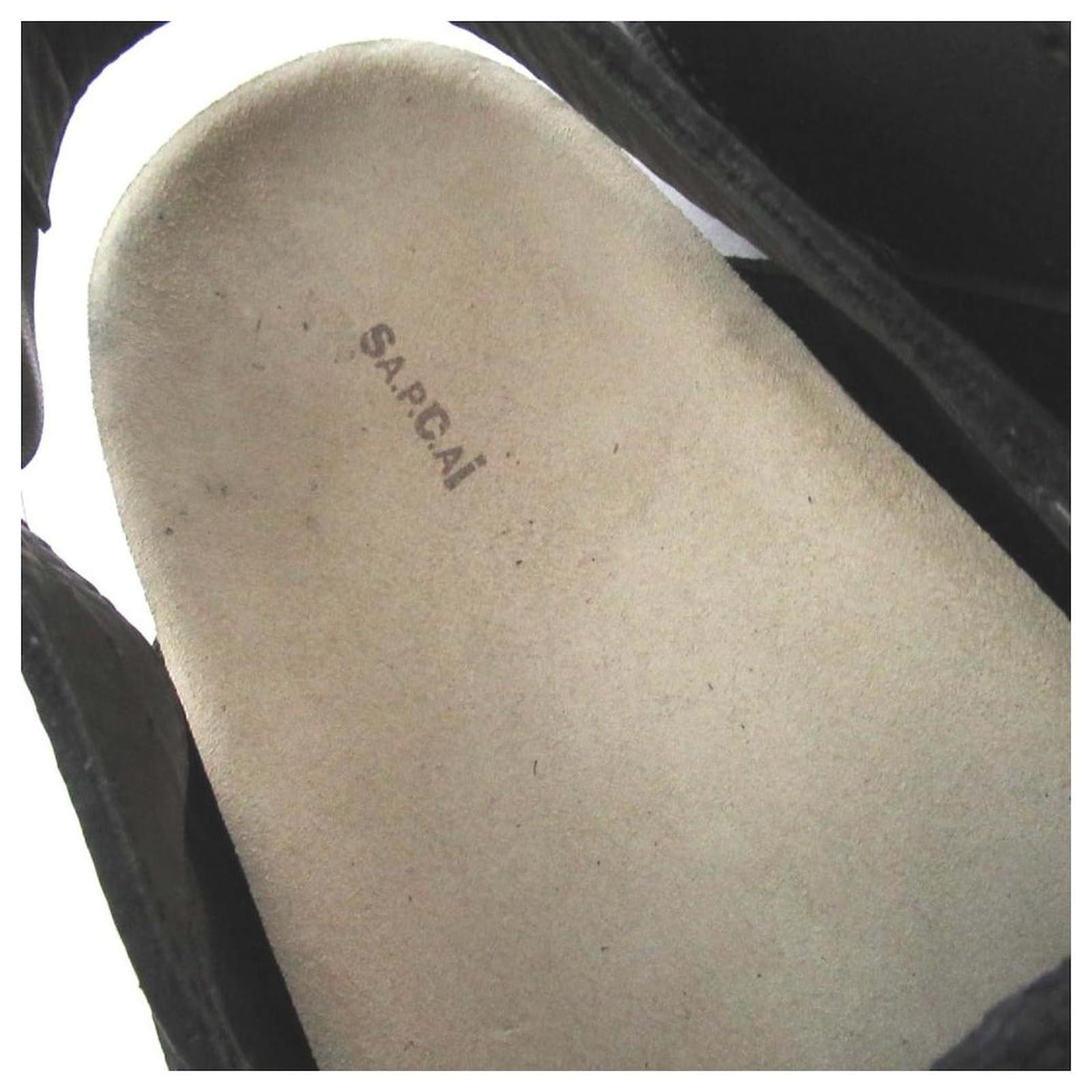 Sacai×A.P.C Jules sandals sandals Black Leather ref.2627204 - Joli