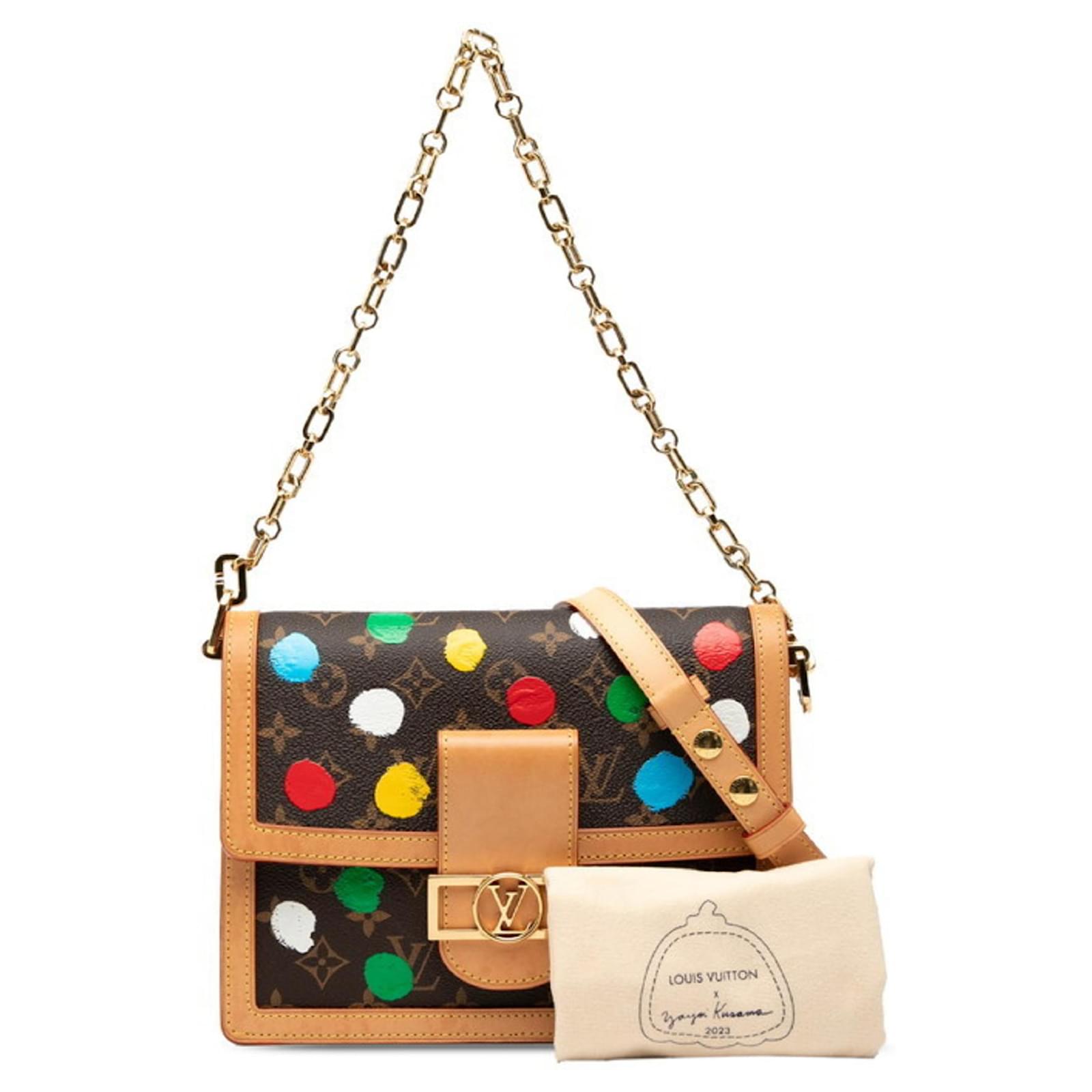 グミLouis Vuitton ショルダーバック Louis Vuitton x Yayoi Kusama Monogram Sac Dauphine MM Handbag