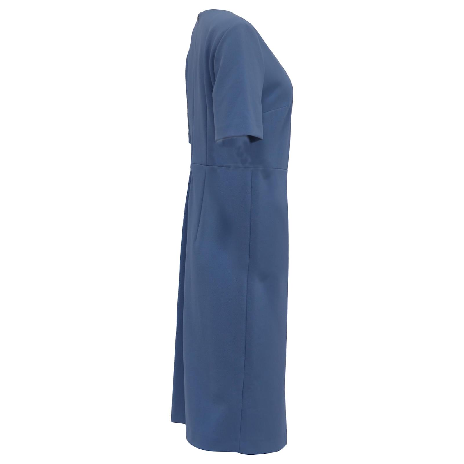 boss dress blue BOSS Shirt Dress female Blue plain colored size S