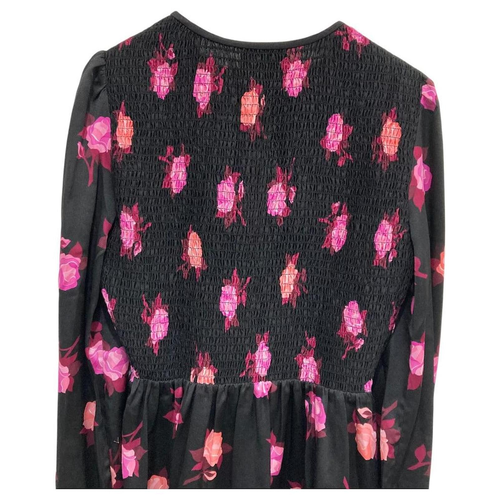 kate spade black and pink dress Kate Spade Pink Petal Stamp Dress