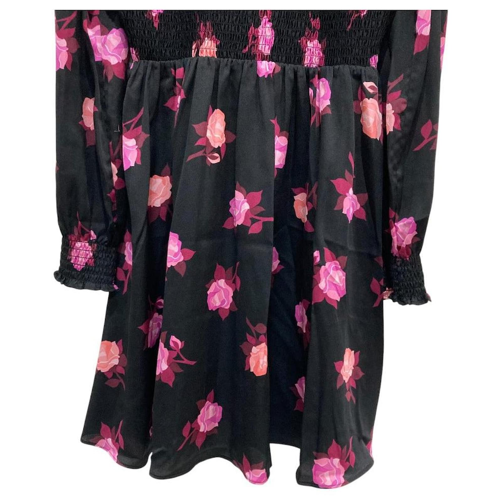 kate spade black and pink dress Kate Spade Pink Petal Stamp Dress