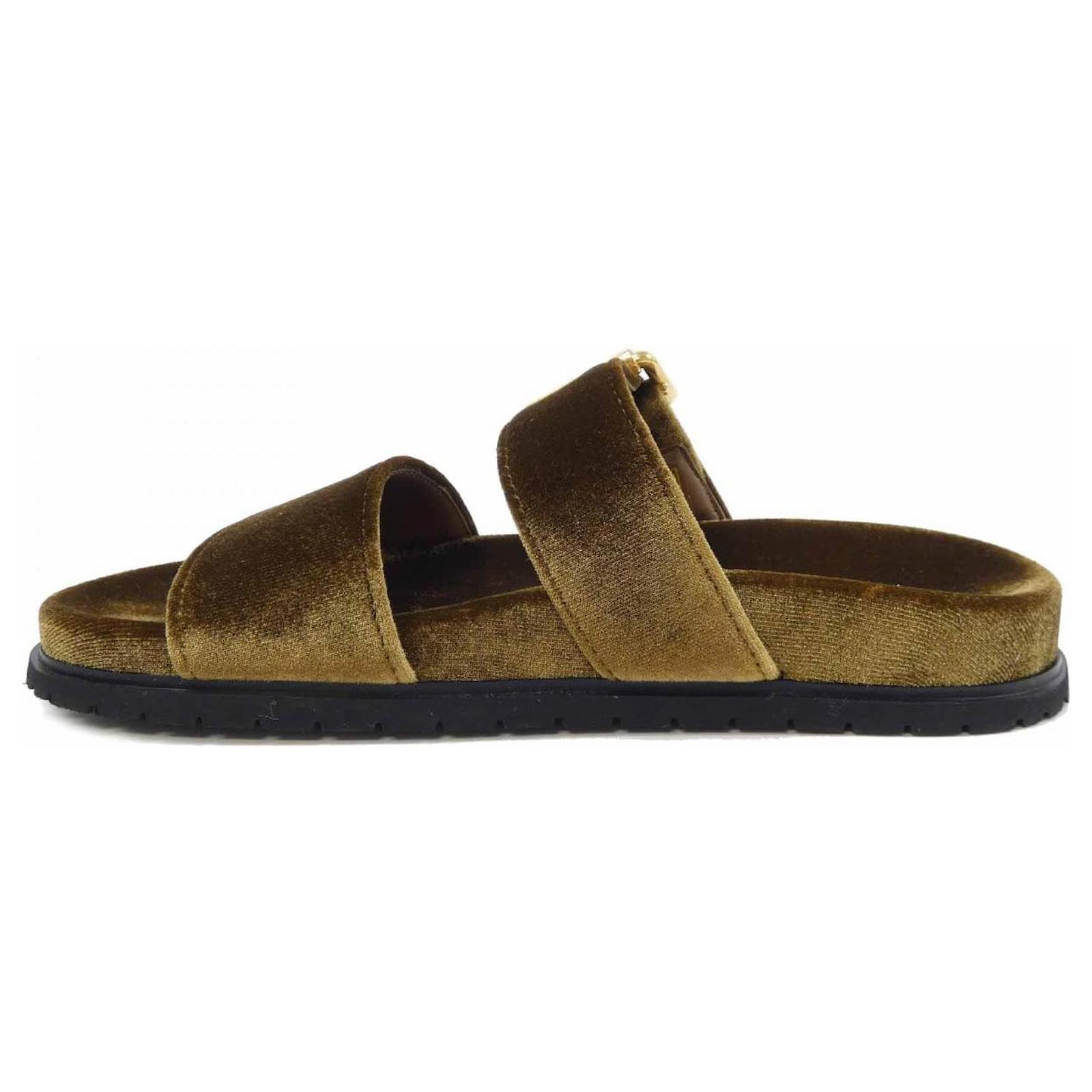 Prada Velvet Sandals Brown ref.2643631 - Joli Closet