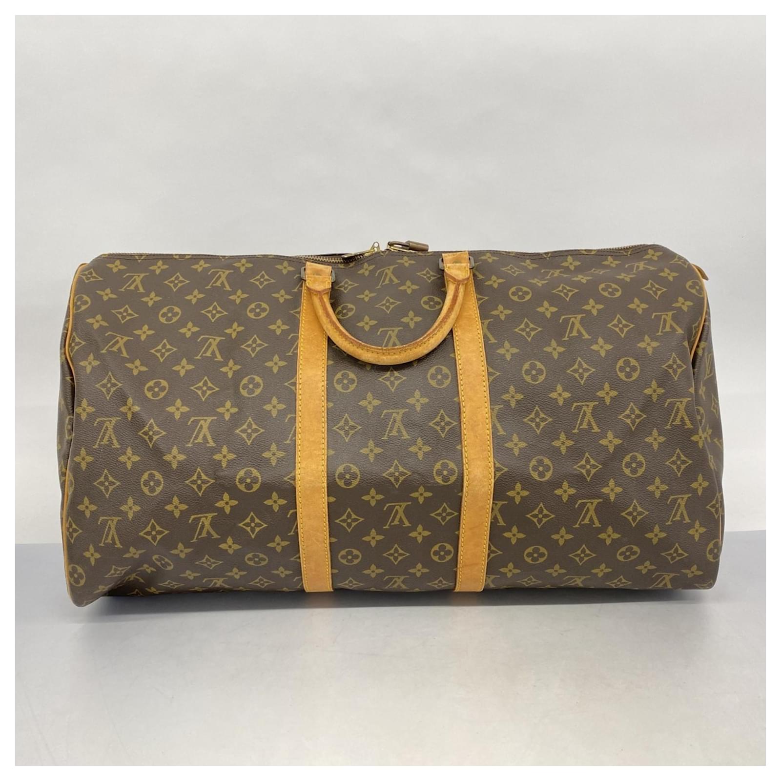 Louis Vuitton Monogram Keepall 55 Boston Bag Brown ref.2644608