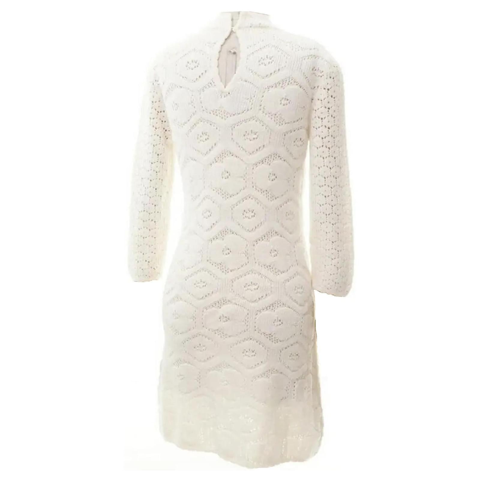 Miu Miu Ivory Wool Knit Dress ref.JC2646213 (Sold) - Joli Closet