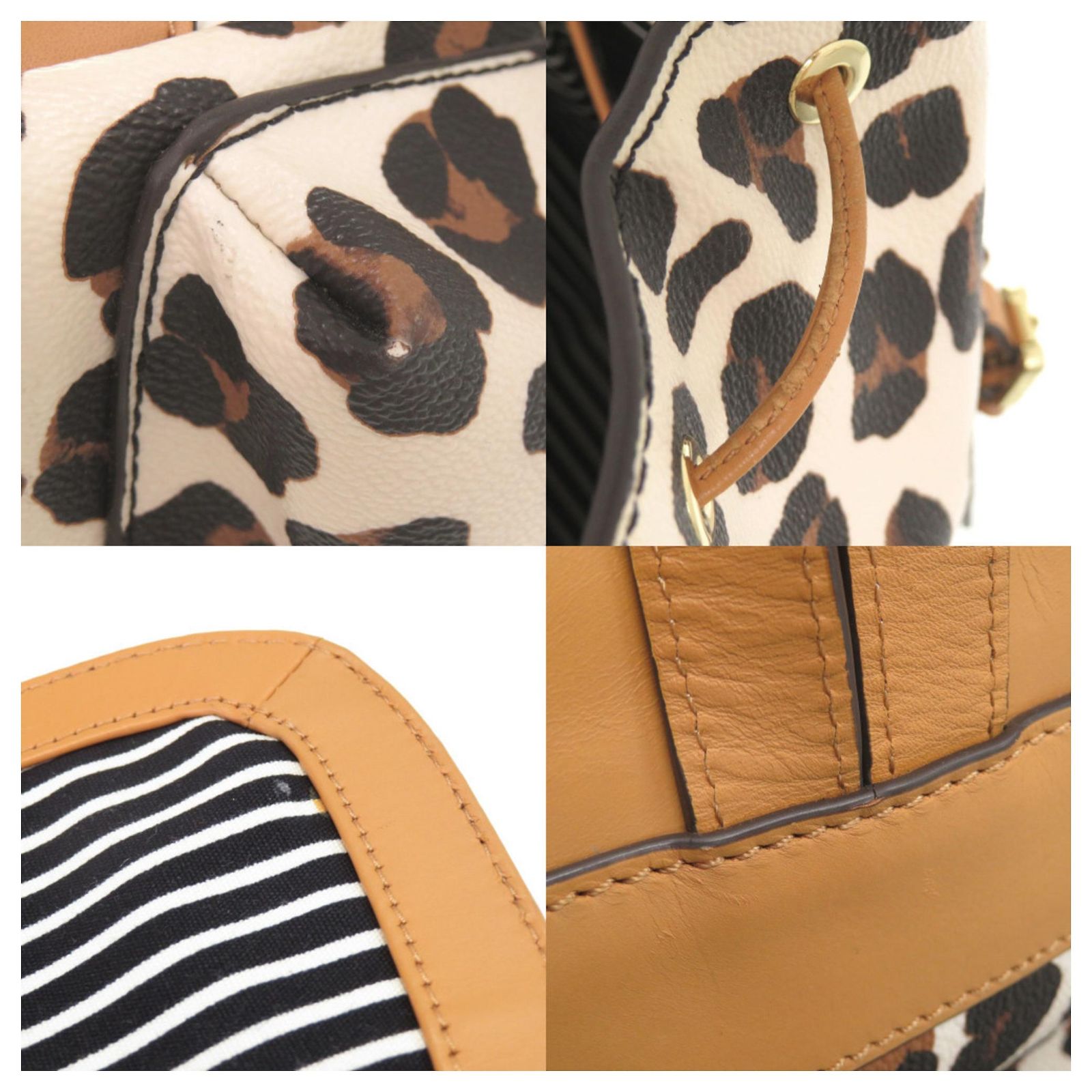 Tory Burch Leopard Print PVC Backpack Multiple colors 