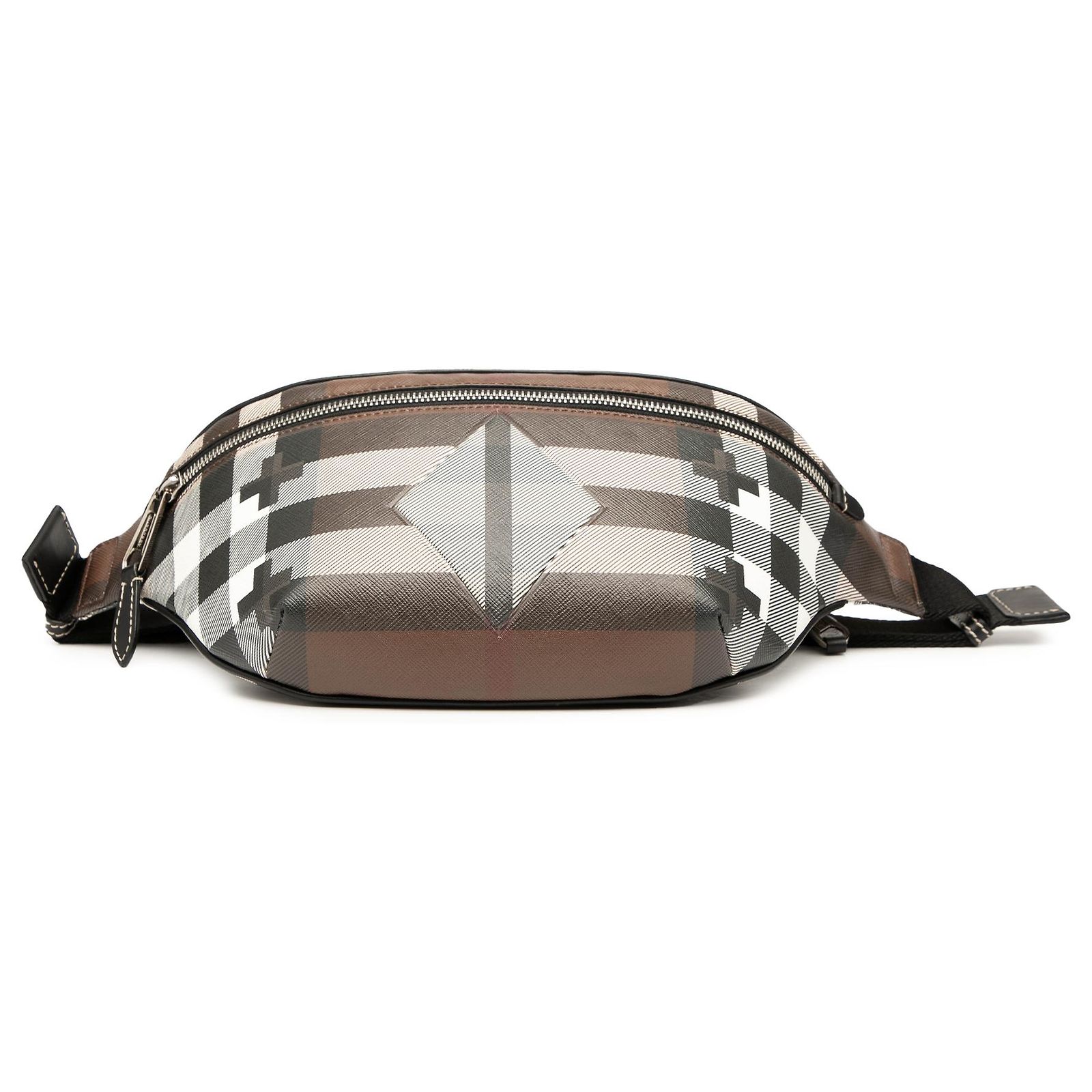 Burberry Geometric Check Coated Canvas Bum Bag Check Belt Bag in Sand - Men, Nylon | Burberry® Official main image 2