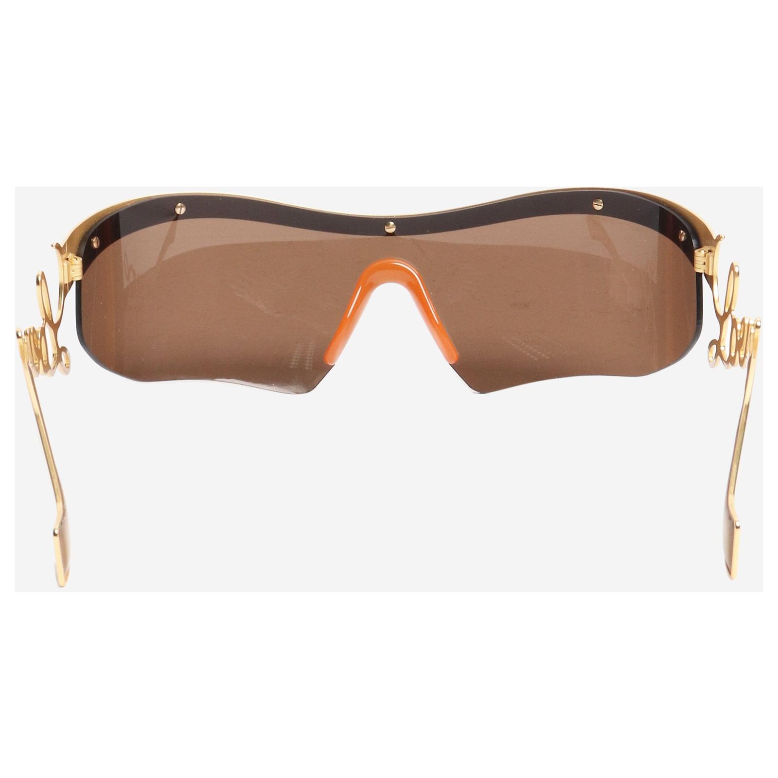 Loewe Gold logo mask sunglasses Golden Metal ref.2660834  display picture 1