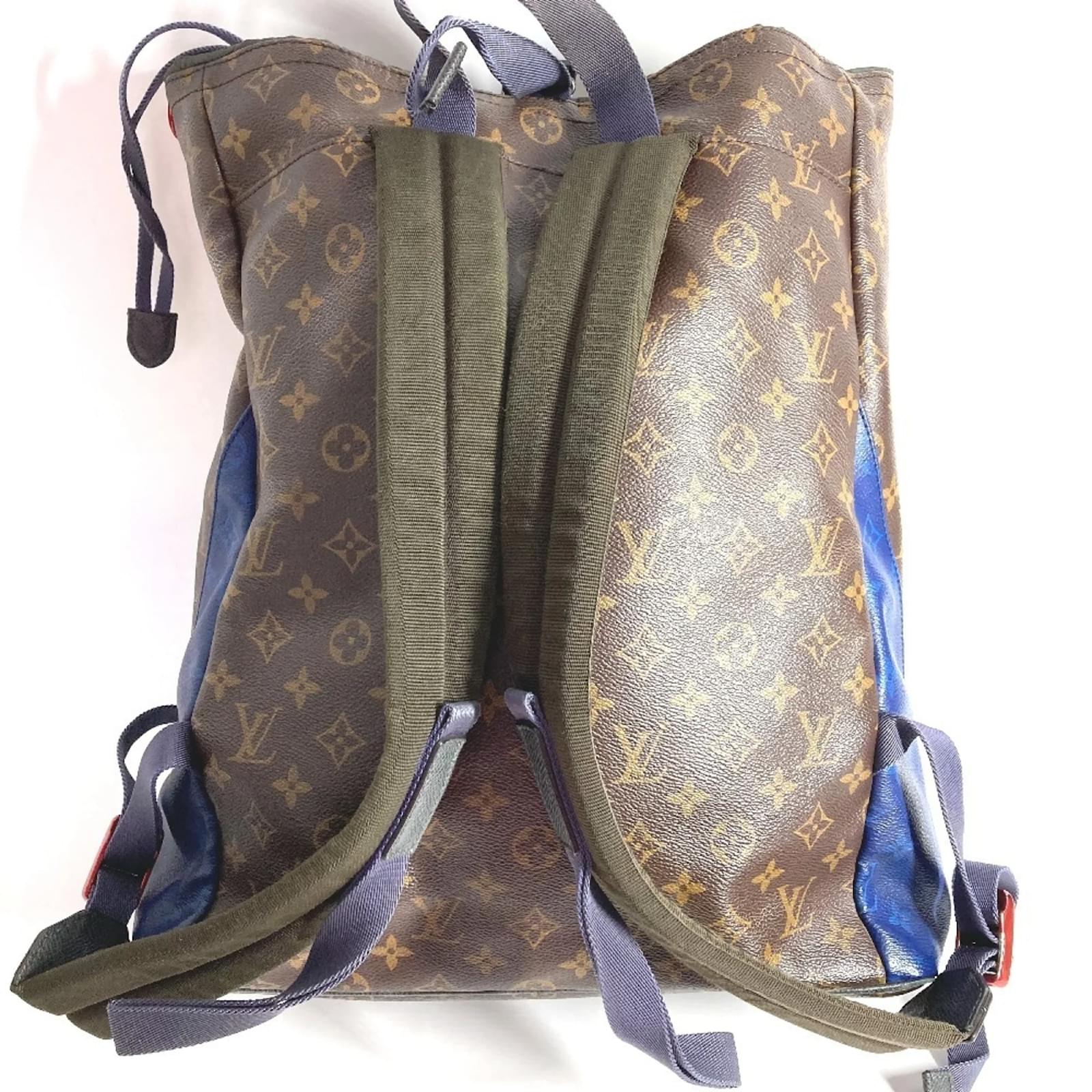 checkered leather backpack Checkered Leather Backpack