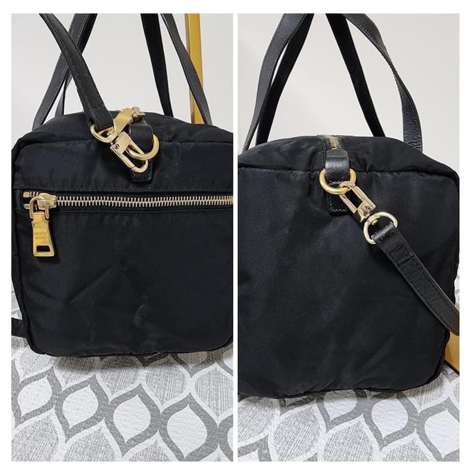 PRADA Tessuto Two-Way Boston Bag Black Nylon ref.2670325 - Joli Closet