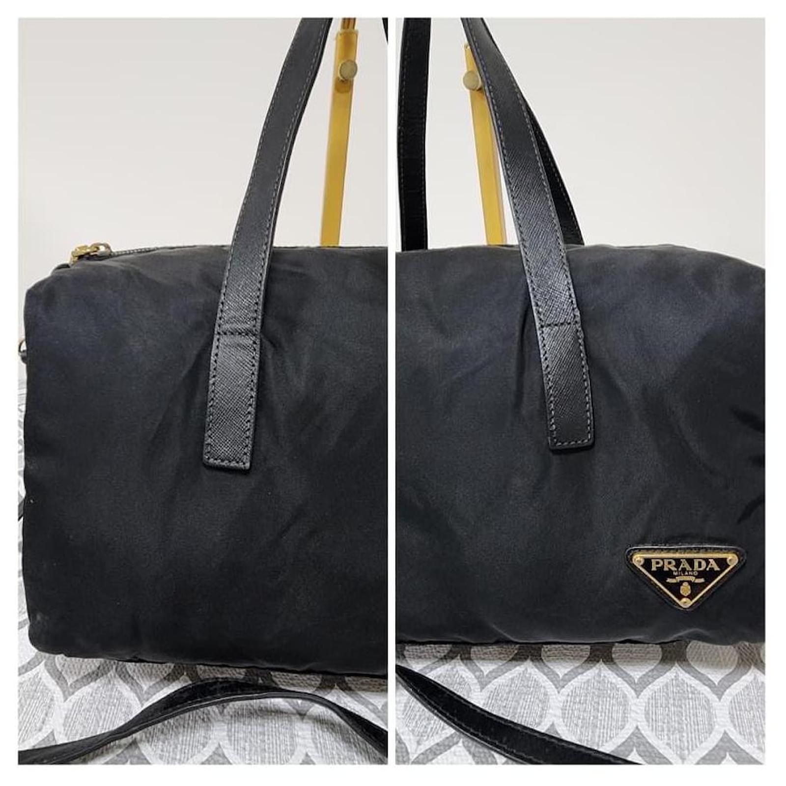 PRADA Tessuto Two-Way Boston Bag Black Nylon ref.2670325 - Joli Closet