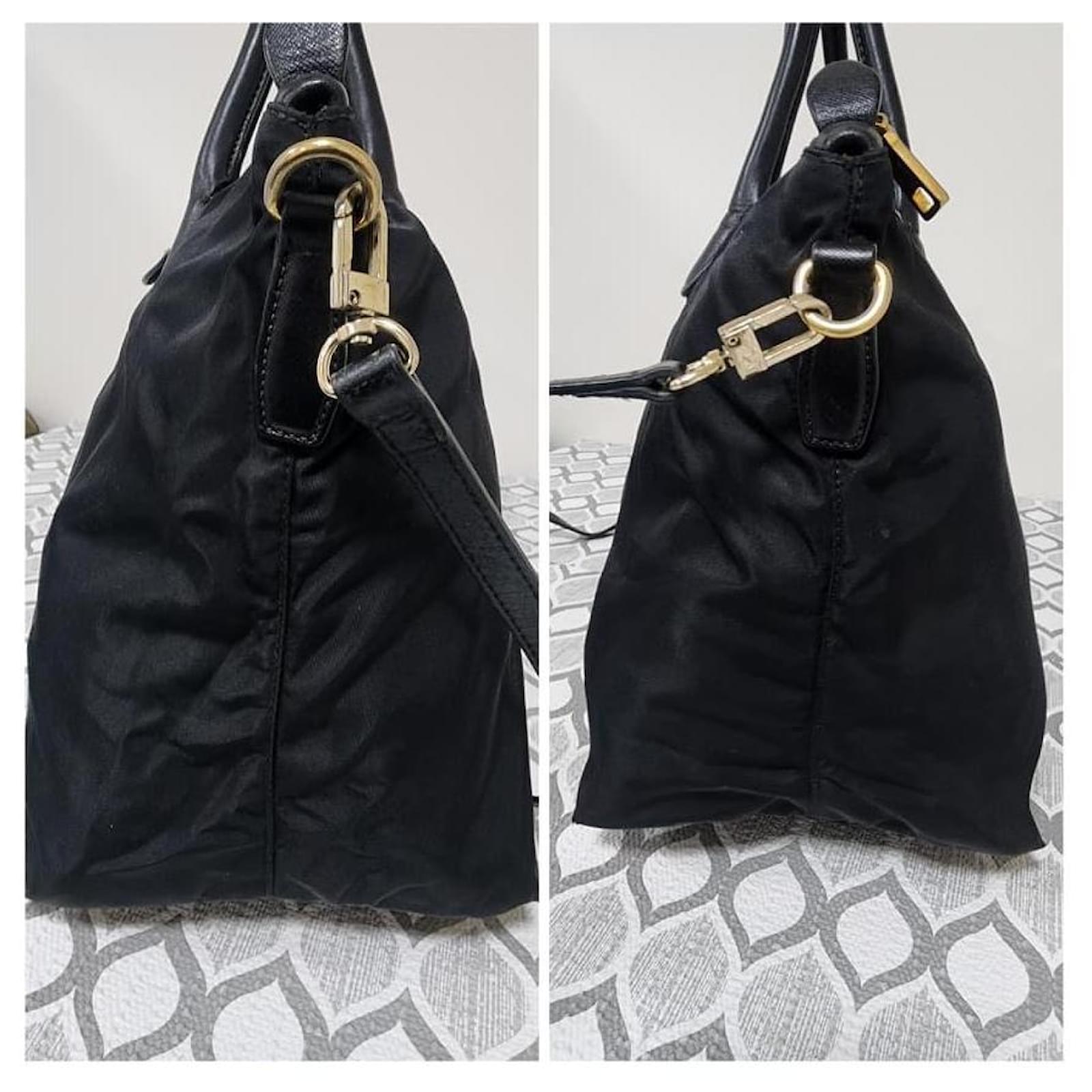 PRADA Tessuto Nylon & Saffiano Leather Tote Bag Black ref.2670446