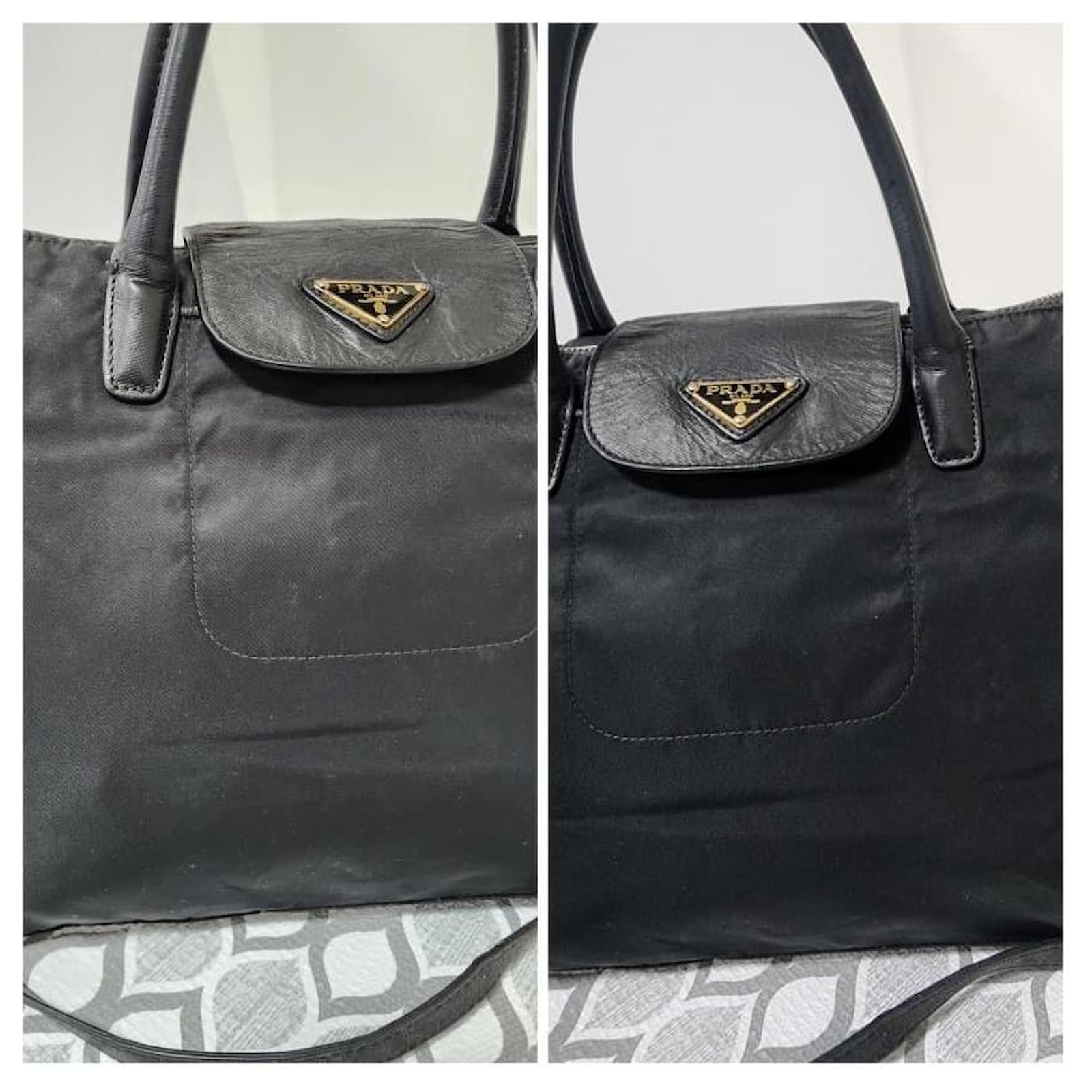PRADA Tessuto Nylon & Saffiano Leather Tote Bag Black ref.2670446