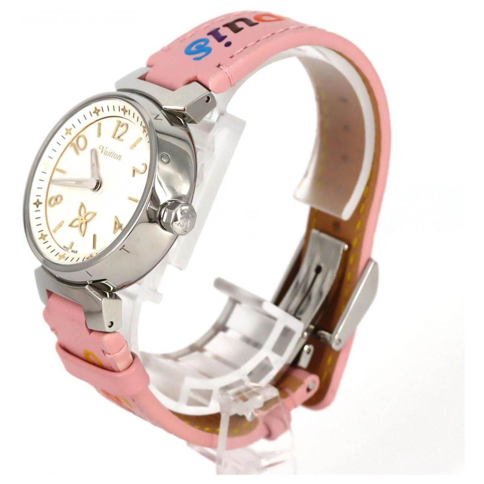 Louis Vuitton Tambour QA092 Stainless Steel Quartz Watch ref  display picture 2
