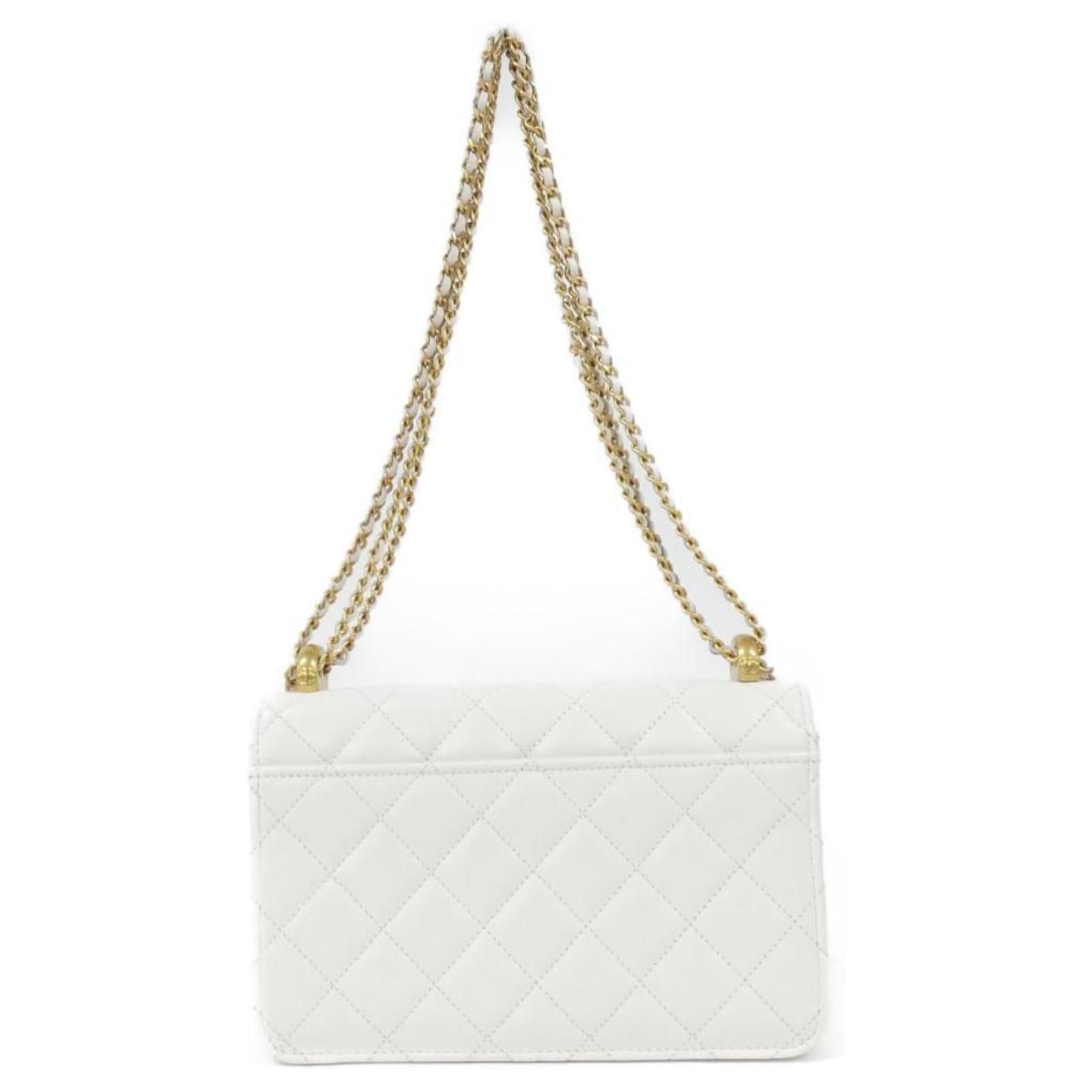 Chanel AP2289 Chain Wallet White Leather ref.2676009 - Joli Closet