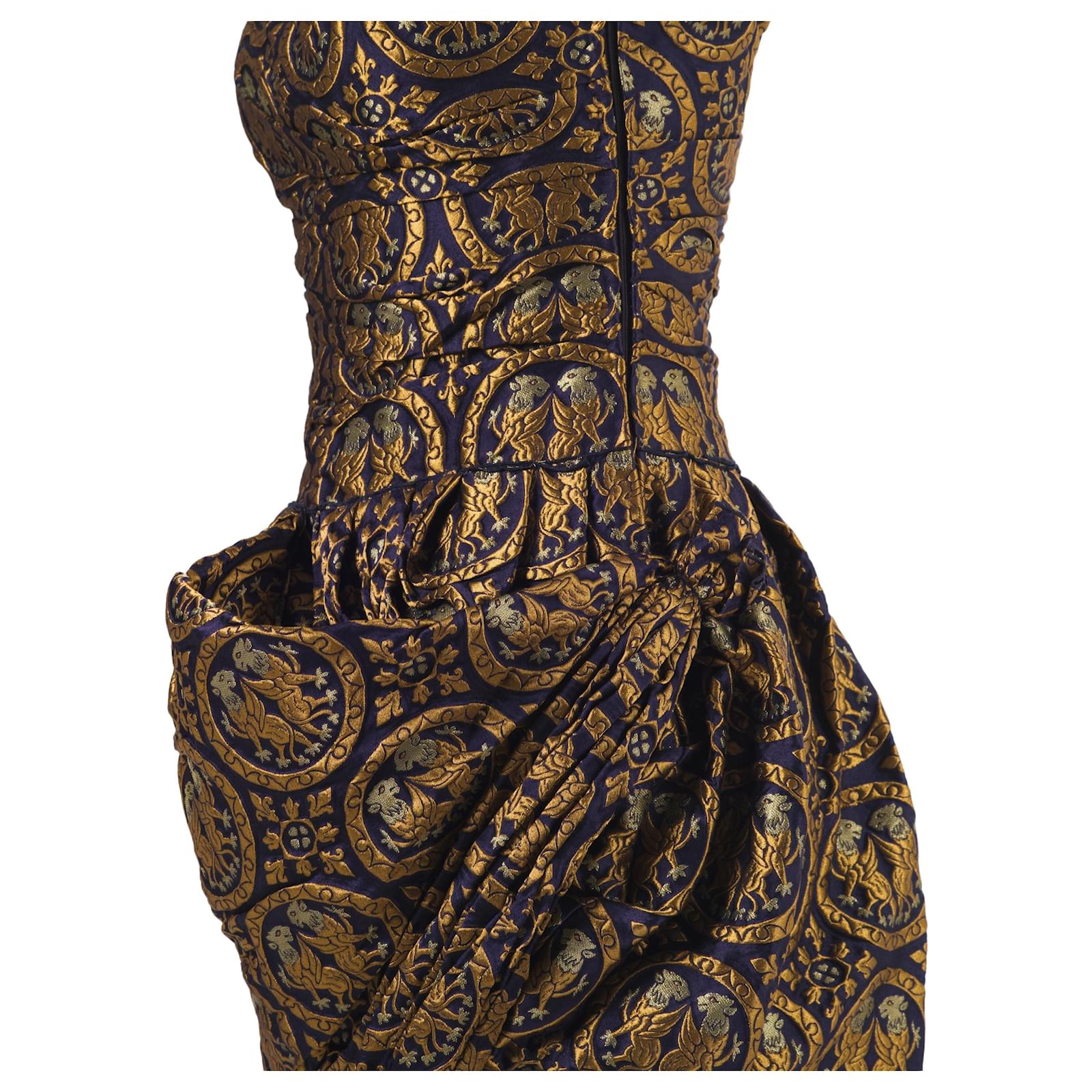 Miu Miu Jacquard A-Line Dress Green ref.2676135 - Joli Closet