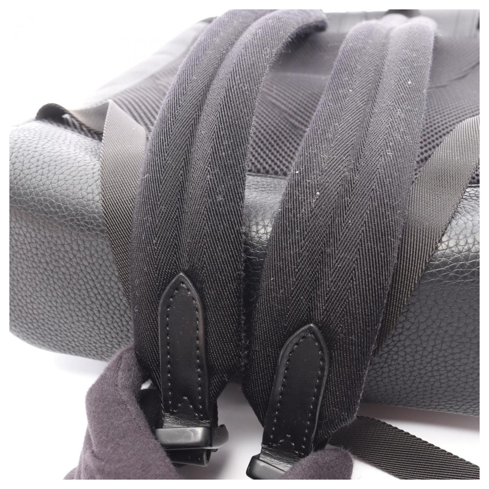 Louis Vuitton Backpack Christopher Slim Leather Black Silver Louis Vuitton Christopher Slim in Taurillon Leather Black  main image 2