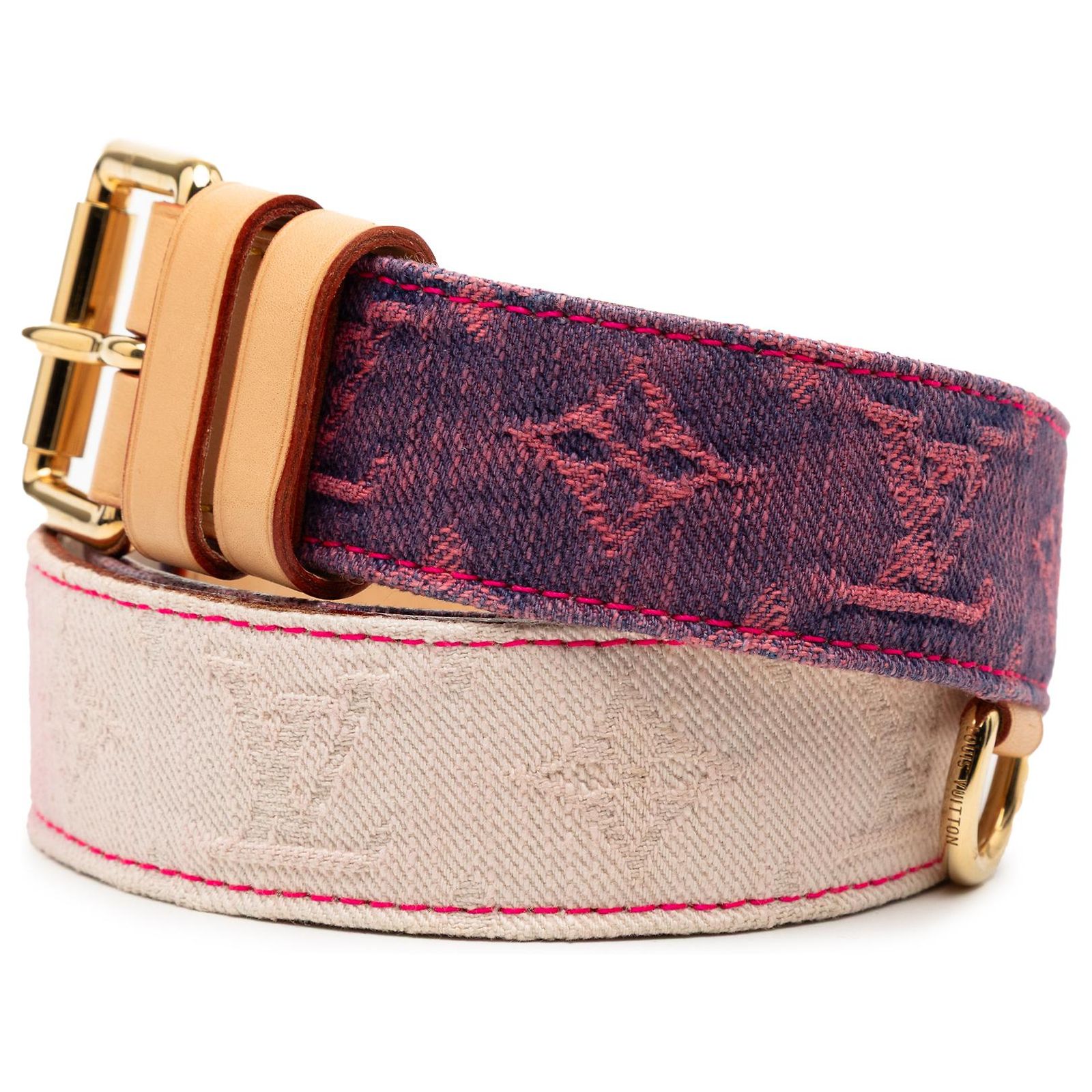 Louis Vuitton Pink Monogram Denim Belt Cloth ref.JC2677041  display picture 1